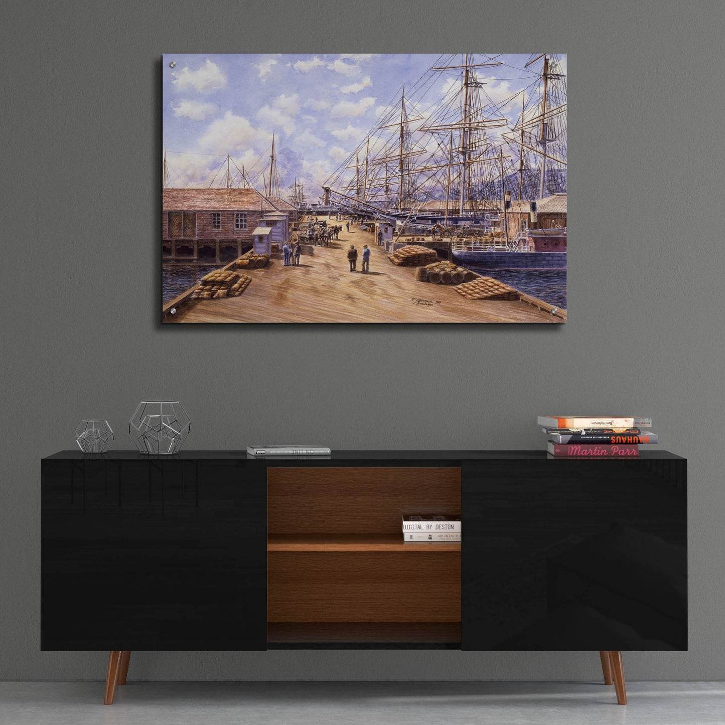 Epic Art 'Wellington Wharf, Well. N.2, Ca 1898' by Stanton Manolakas, Acrylic Glass Wall Art,36x24