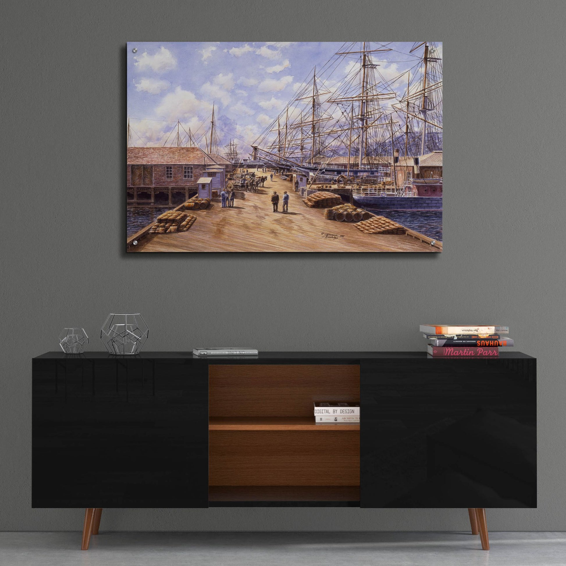 Epic Art 'Wellington Wharf, Well. N.2, Ca 1898' by Stanton Manolakas, Acrylic Glass Wall Art,36x24