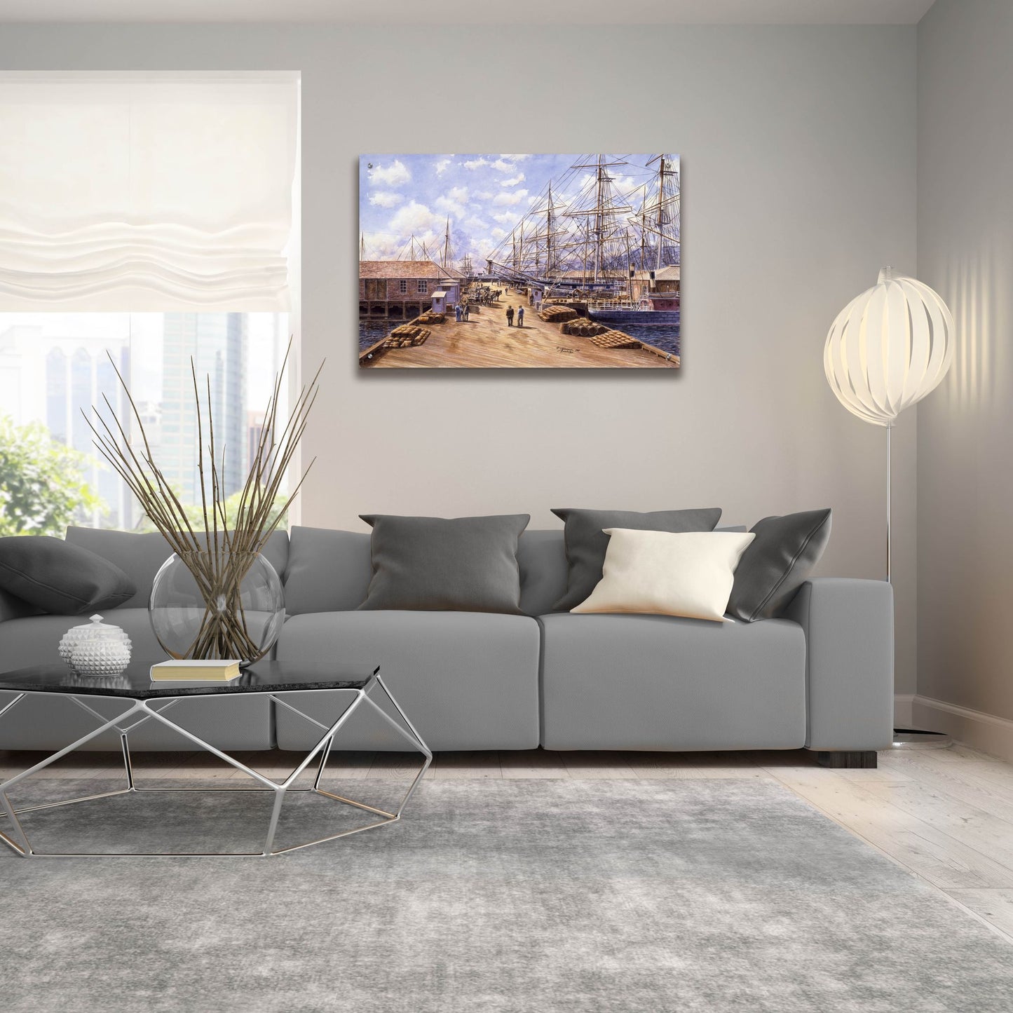 Epic Art 'Wellington Wharf, Well. N.2, Ca 1898' by Stanton Manolakas, Acrylic Glass Wall Art,36x24