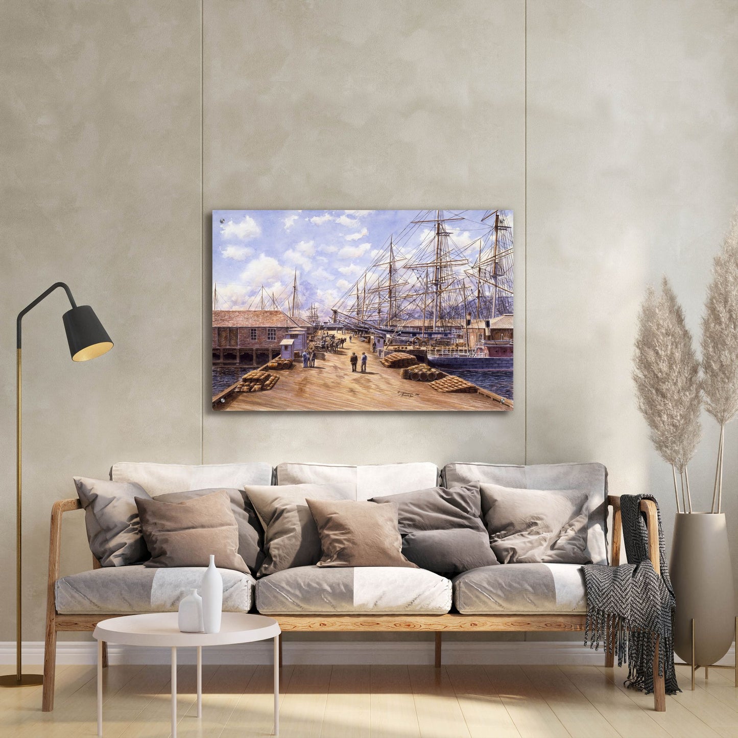 Epic Art 'Wellington Wharf, Well. N.2, Ca 1898' by Stanton Manolakas, Acrylic Glass Wall Art,36x24