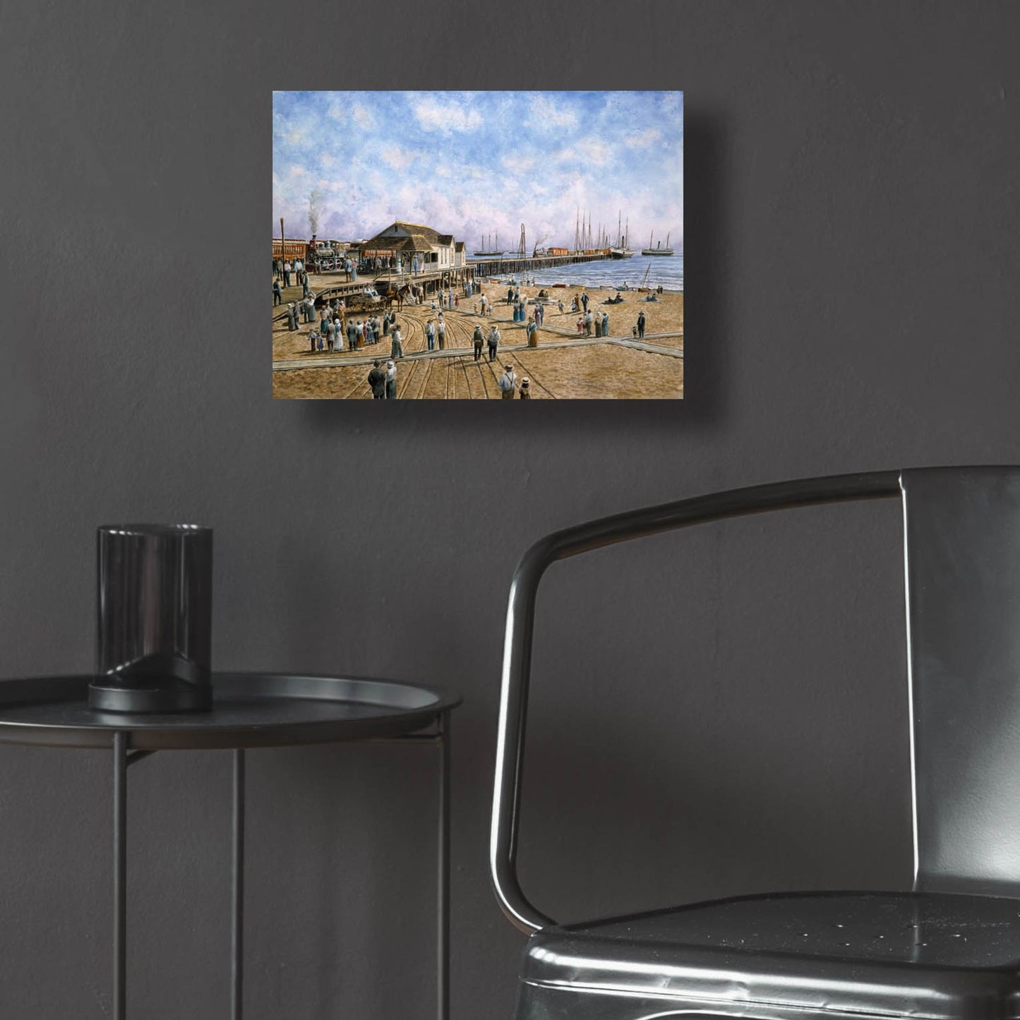 Epic Art 'Mcfadden Wharf, Ca., Ca 1900' by Stanton Manolakas, Acrylic Glass Wall Art,16x12