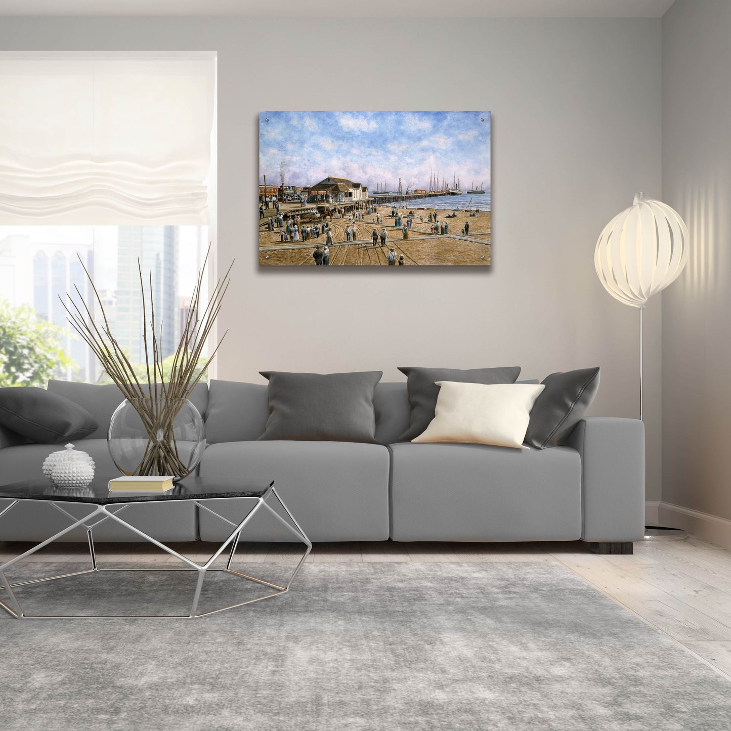 Epic Art 'Mcfadden Wharf, Ca., Ca 1900' by Stanton Manolakas, Acrylic Glass Wall Art,36x24