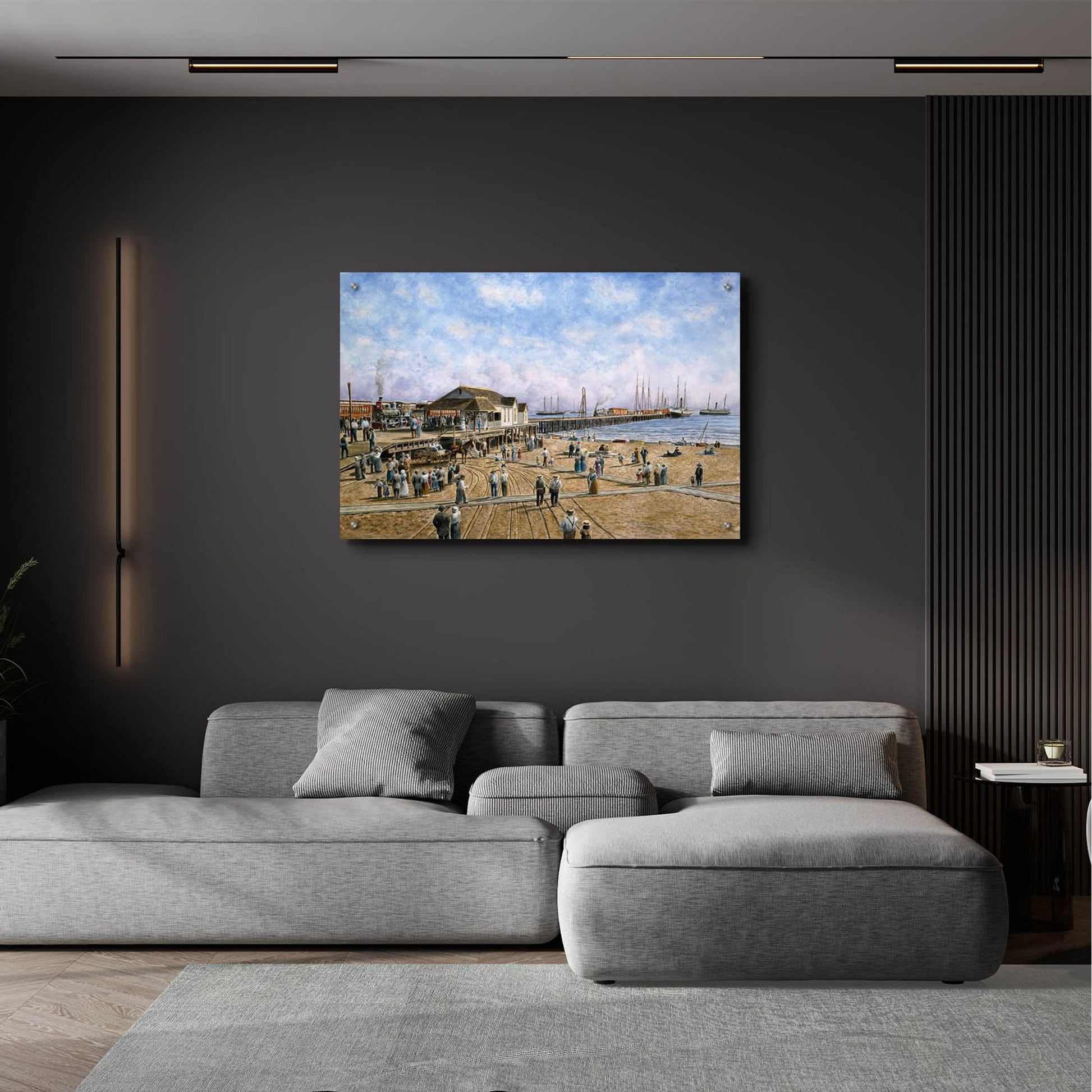 Epic Art 'Mcfadden Wharf, Ca., Ca 1900' by Stanton Manolakas, Acrylic Glass Wall Art,36x24