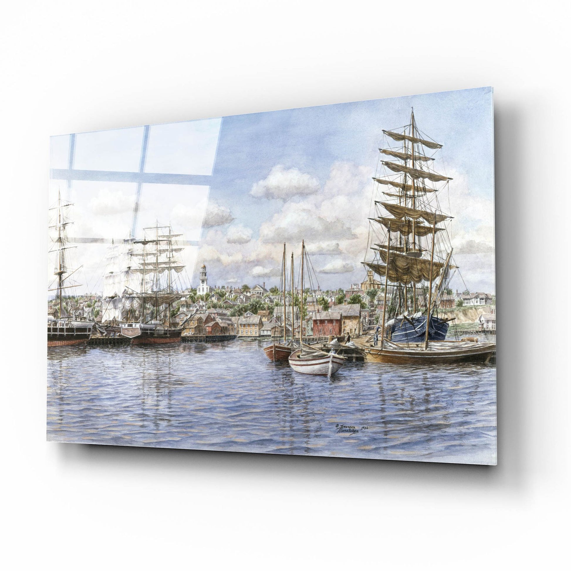 Epic Art 'Nantucket, Ca. 1865' by Stanton Manolakas, Acrylic Glass Wall Art,16x12