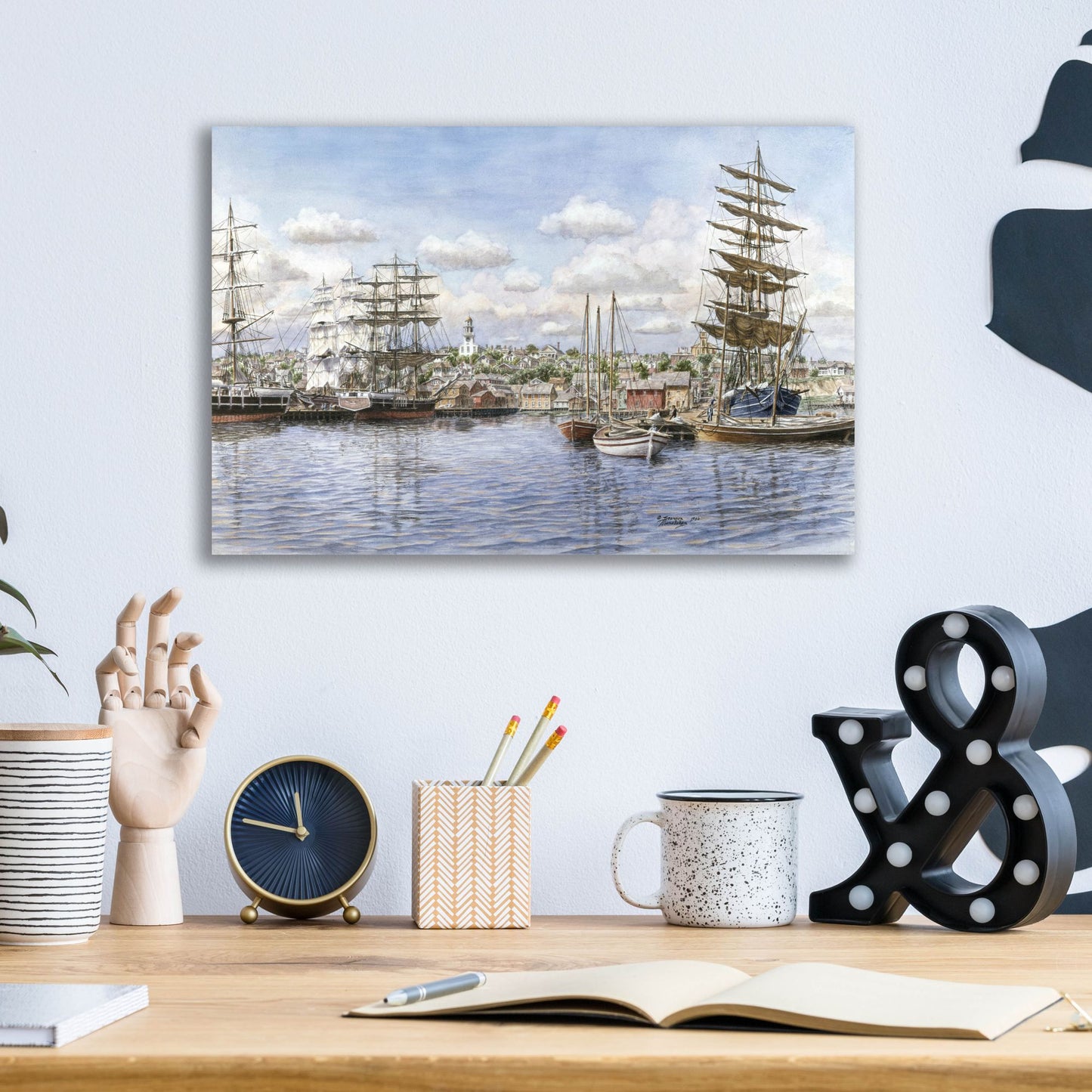 Epic Art 'Nantucket, Ca. 1865' by Stanton Manolakas, Acrylic Glass Wall Art,16x12