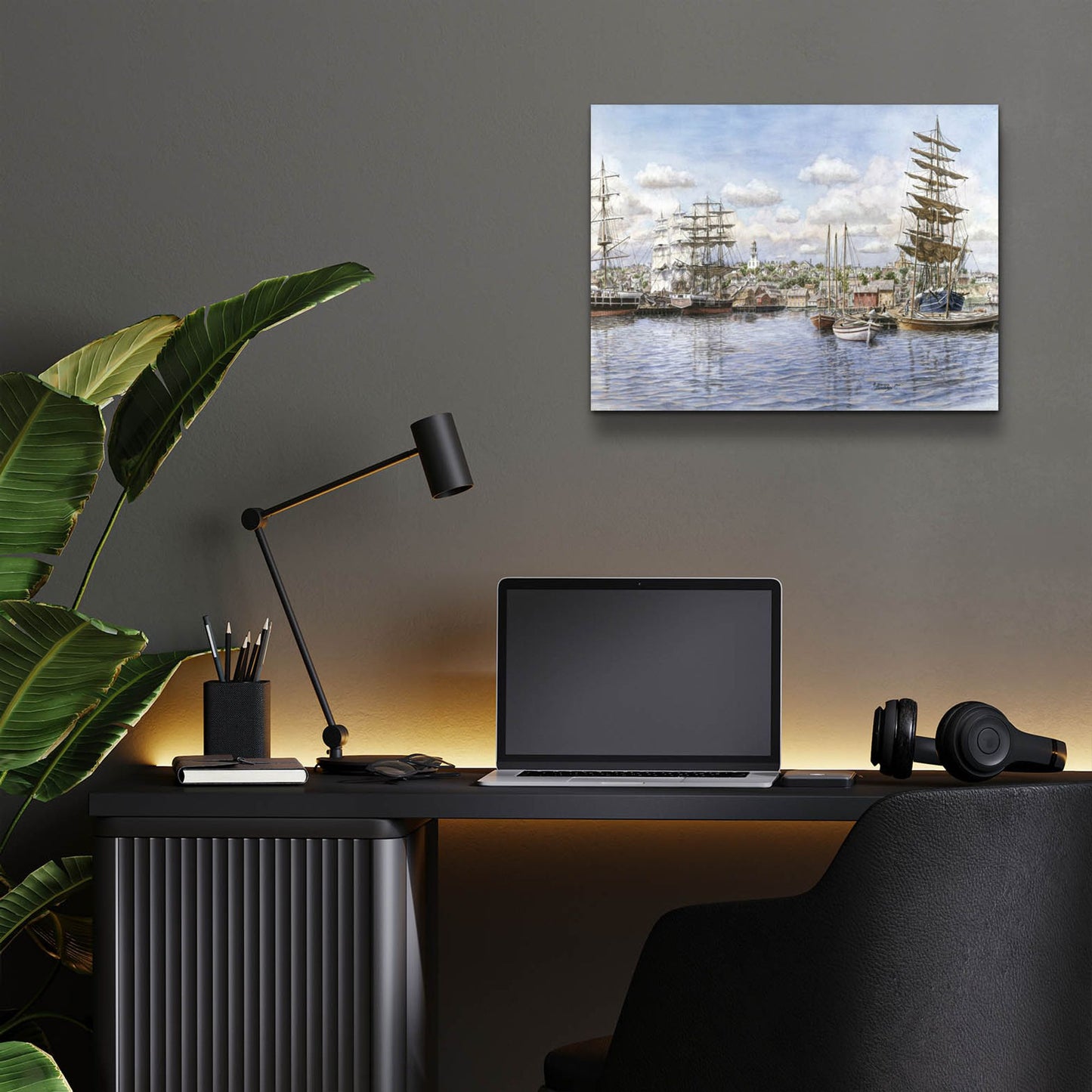 Epic Art 'Nantucket, Ca. 1865' by Stanton Manolakas, Acrylic Glass Wall Art,16x12