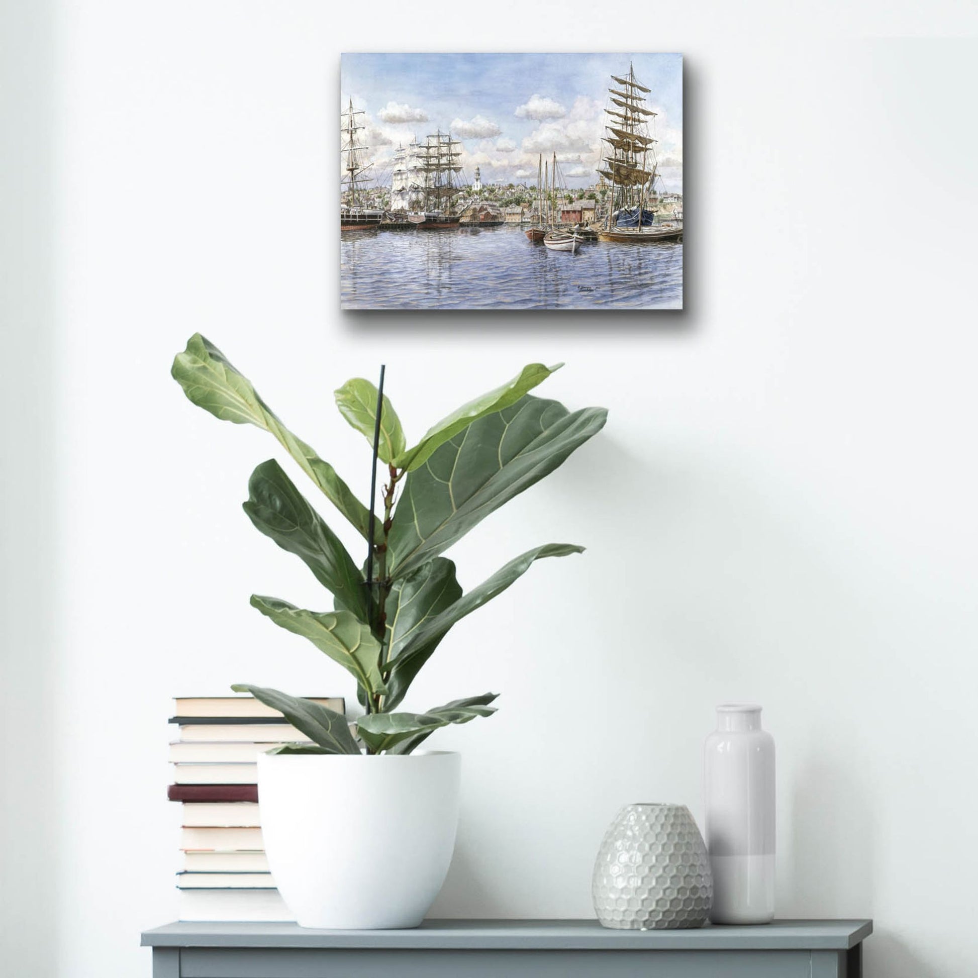 Epic Art 'Nantucket, Ca. 1865' by Stanton Manolakas, Acrylic Glass Wall Art,16x12