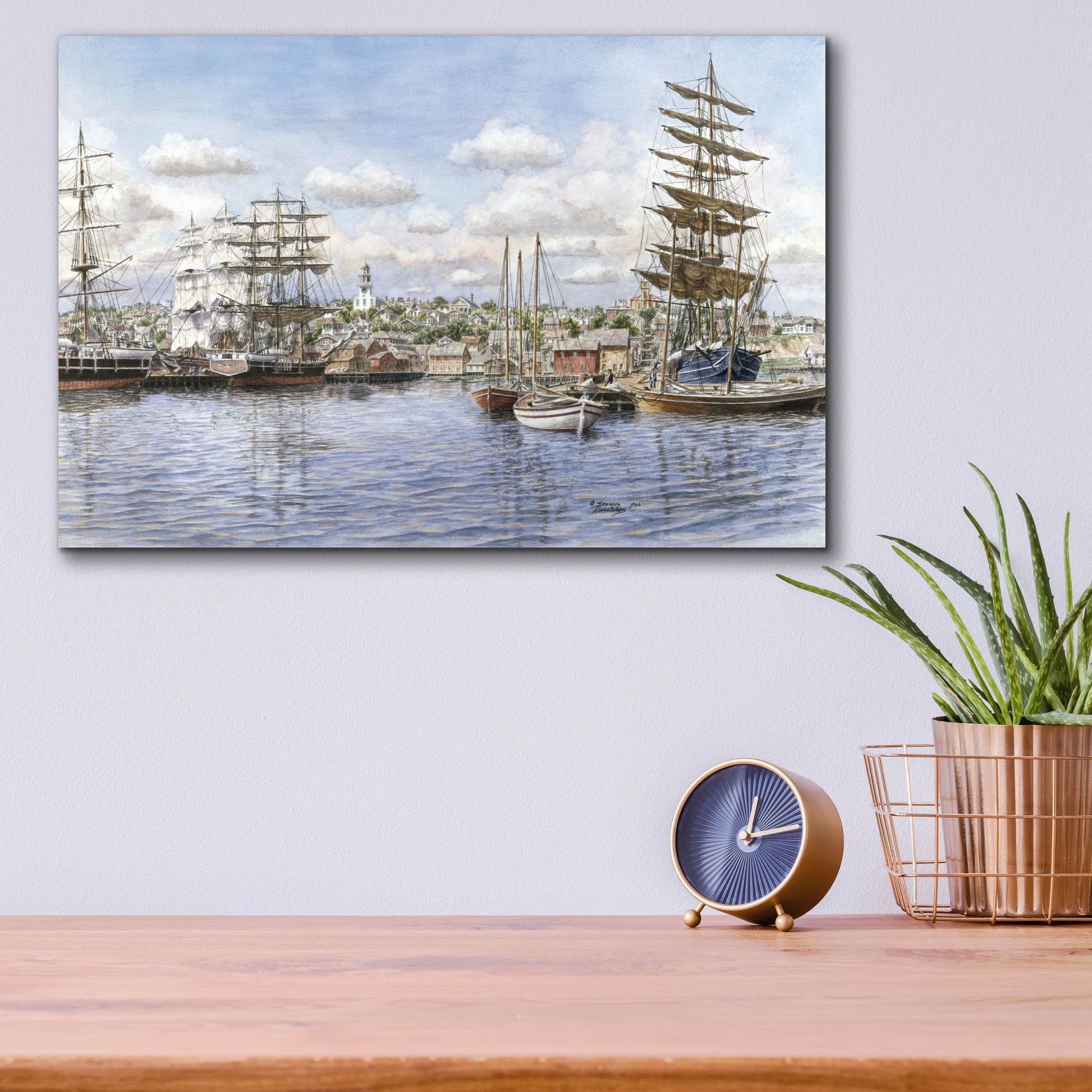 Epic Art 'Nantucket, Ca. 1865' by Stanton Manolakas, Acrylic Glass Wall Art,16x12