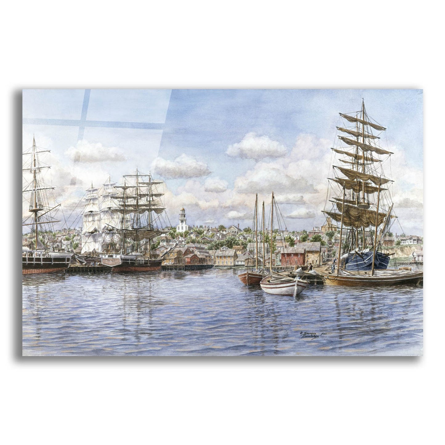 Epic Art 'Nantucket, Ca. 1865' by Stanton Manolakas, Acrylic Glass Wall Art,16x12