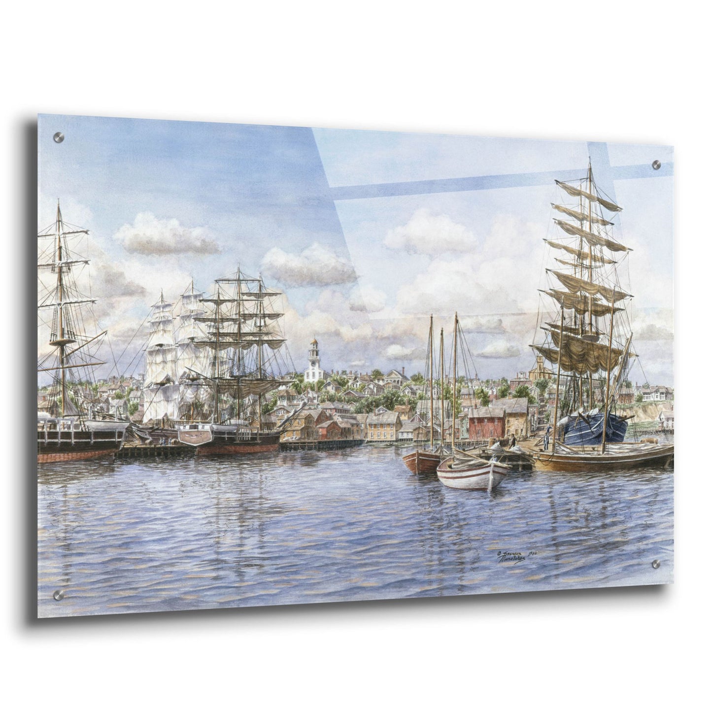 Epic Art 'Nantucket, Ca. 1865' by Stanton Manolakas, Acrylic Glass Wall Art,36x24