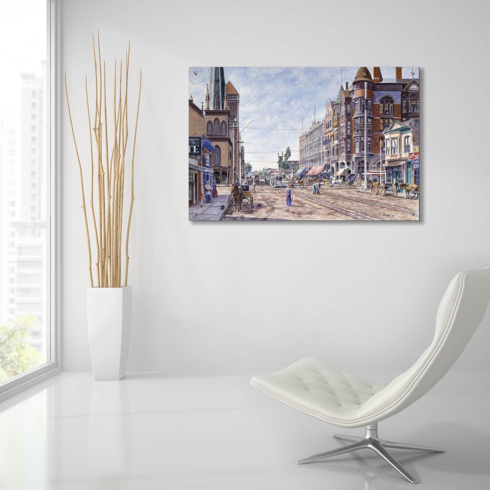 Epic Art 'Los Angeles, 2Nd & Broadway' by Stanton Manolakas, Acrylic Glass Wall Art,36x24