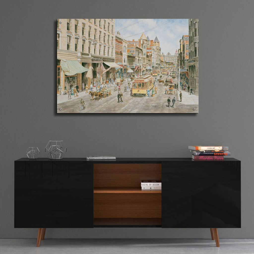 Epic Art 'Los Angeles, 3Rd & Spring' by Stanton Manolakas, Acrylic Glass Wall Art,36x24