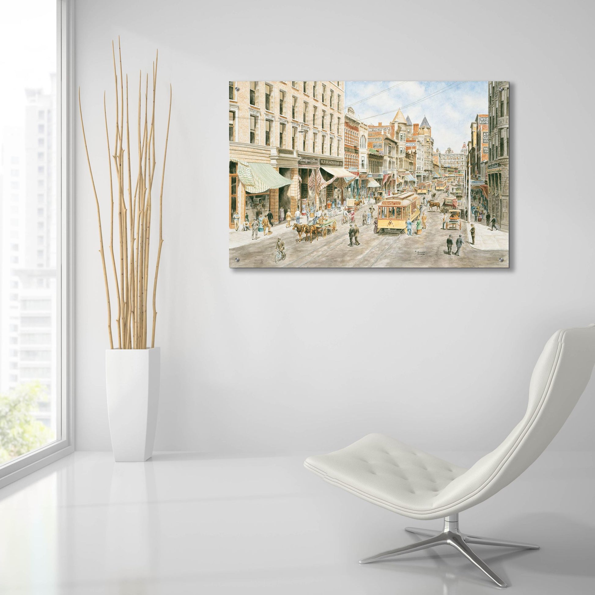 Epic Art 'Los Angeles, 3Rd & Spring' by Stanton Manolakas, Acrylic Glass Wall Art,36x24