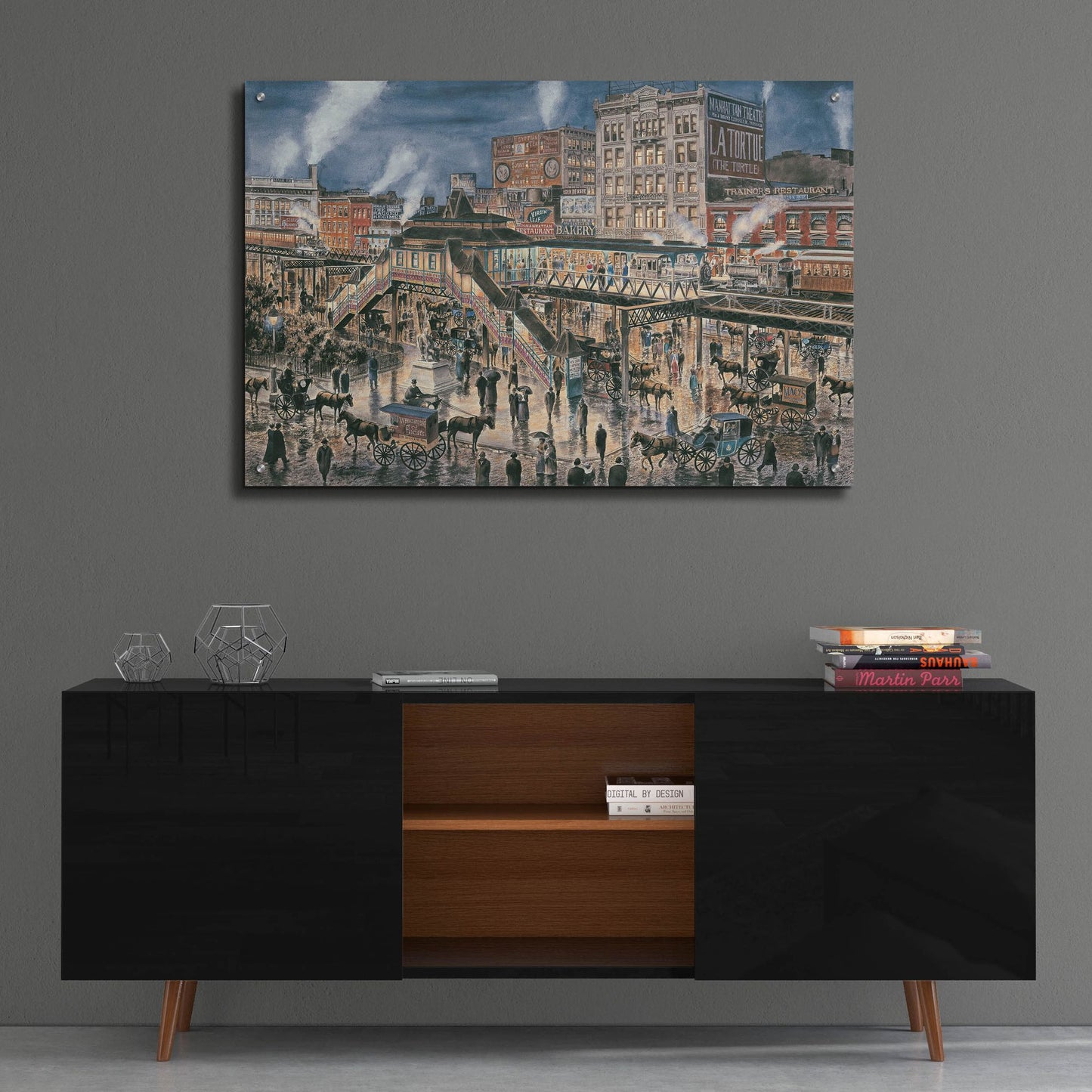 Epic Art 'Greely Square, NYC, Ca. 1896' by Stanton Manolakas, Acrylic Glass Wall Art,36x24