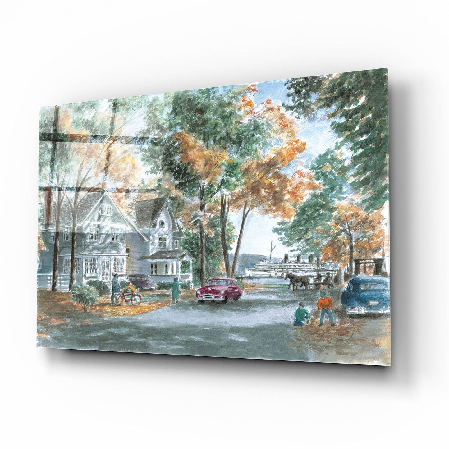 Epic Art 'Autumn On Glenn Dr.' by Stanton Manolakas, Acrylic Glass Wall Art,16x12