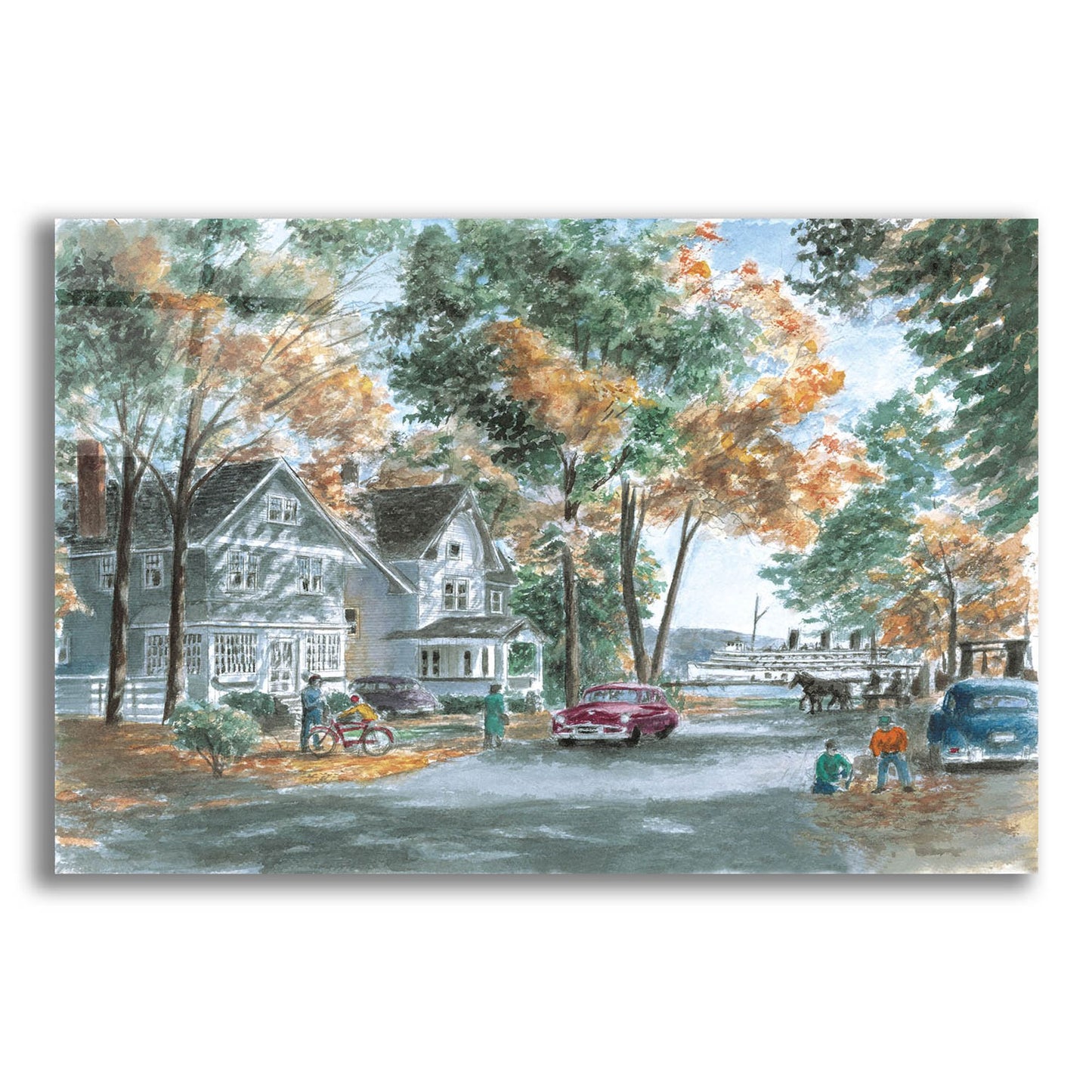 Epic Art 'Autumn On Glenn Dr.' by Stanton Manolakas, Acrylic Glass Wall Art,16x12