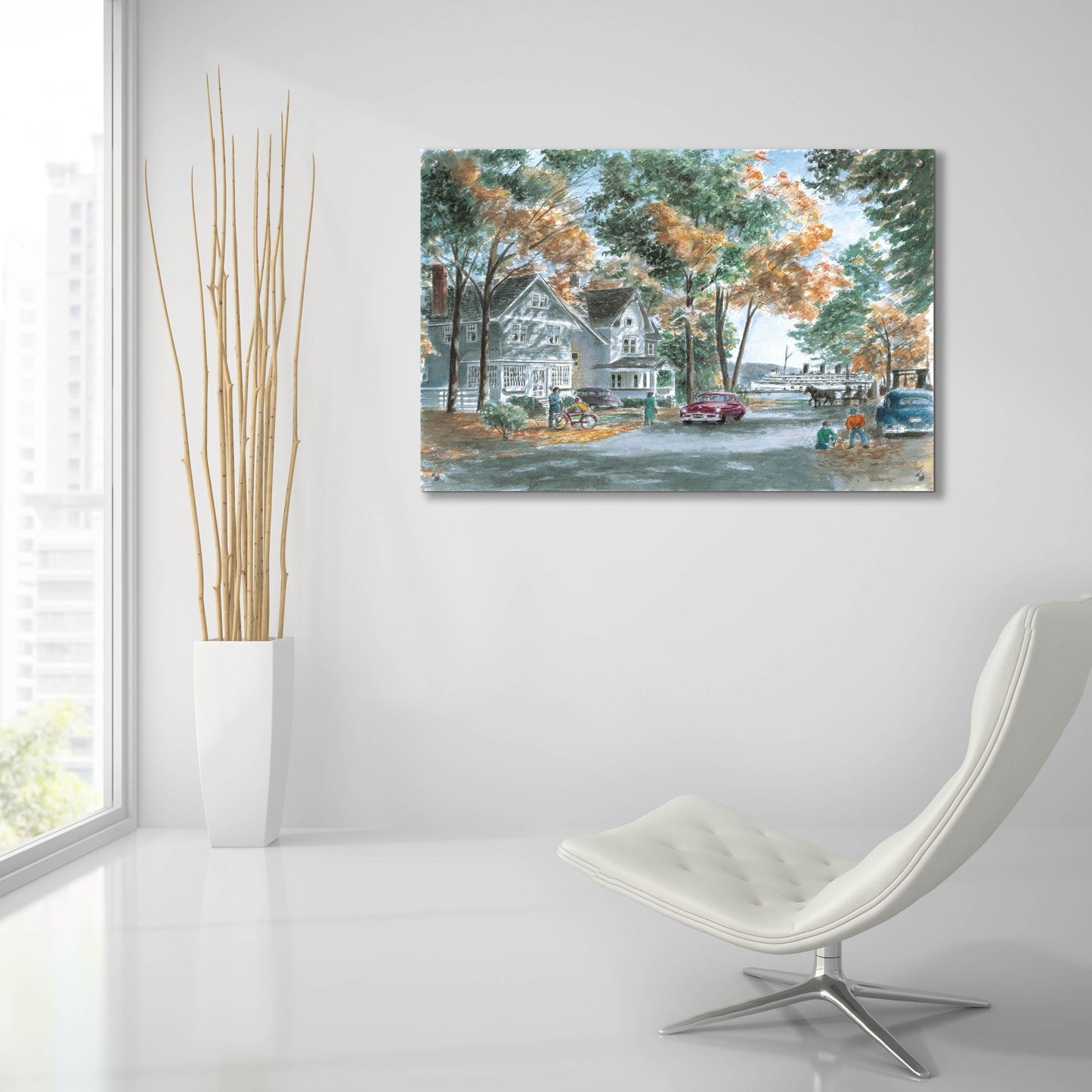 Epic Art 'Autumn On Glenn Dr.' by Stanton Manolakas, Acrylic Glass Wall Art,36x24