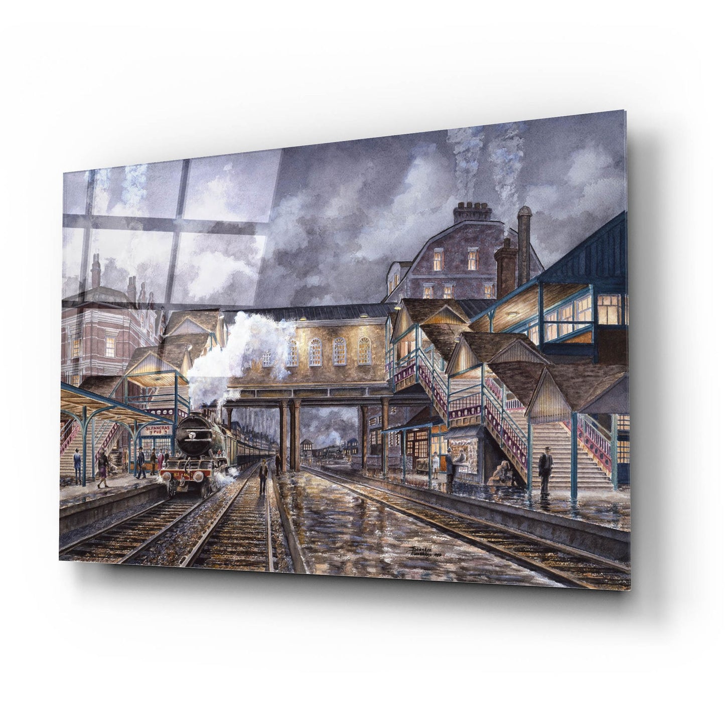 Epic Art 'Night Train To Edinbourough' by Stanton Manolakas, Acrylic Glass Wall Art,24x16