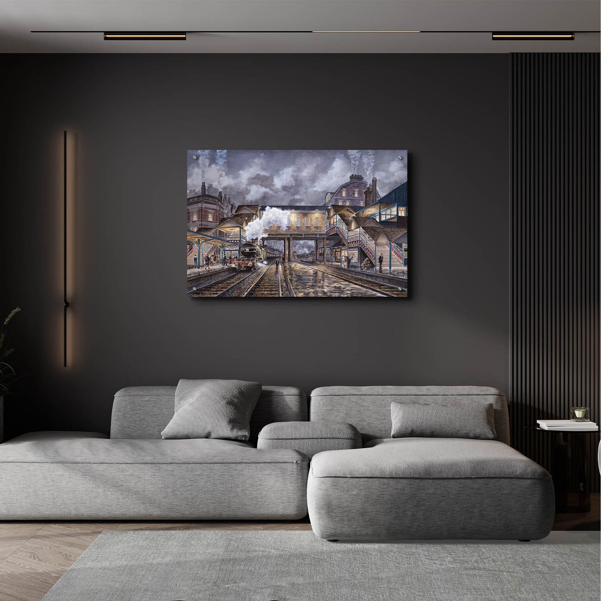 Epic Art 'Night Train To Edinbourough' by Stanton Manolakas, Acrylic Glass Wall Art,36x24