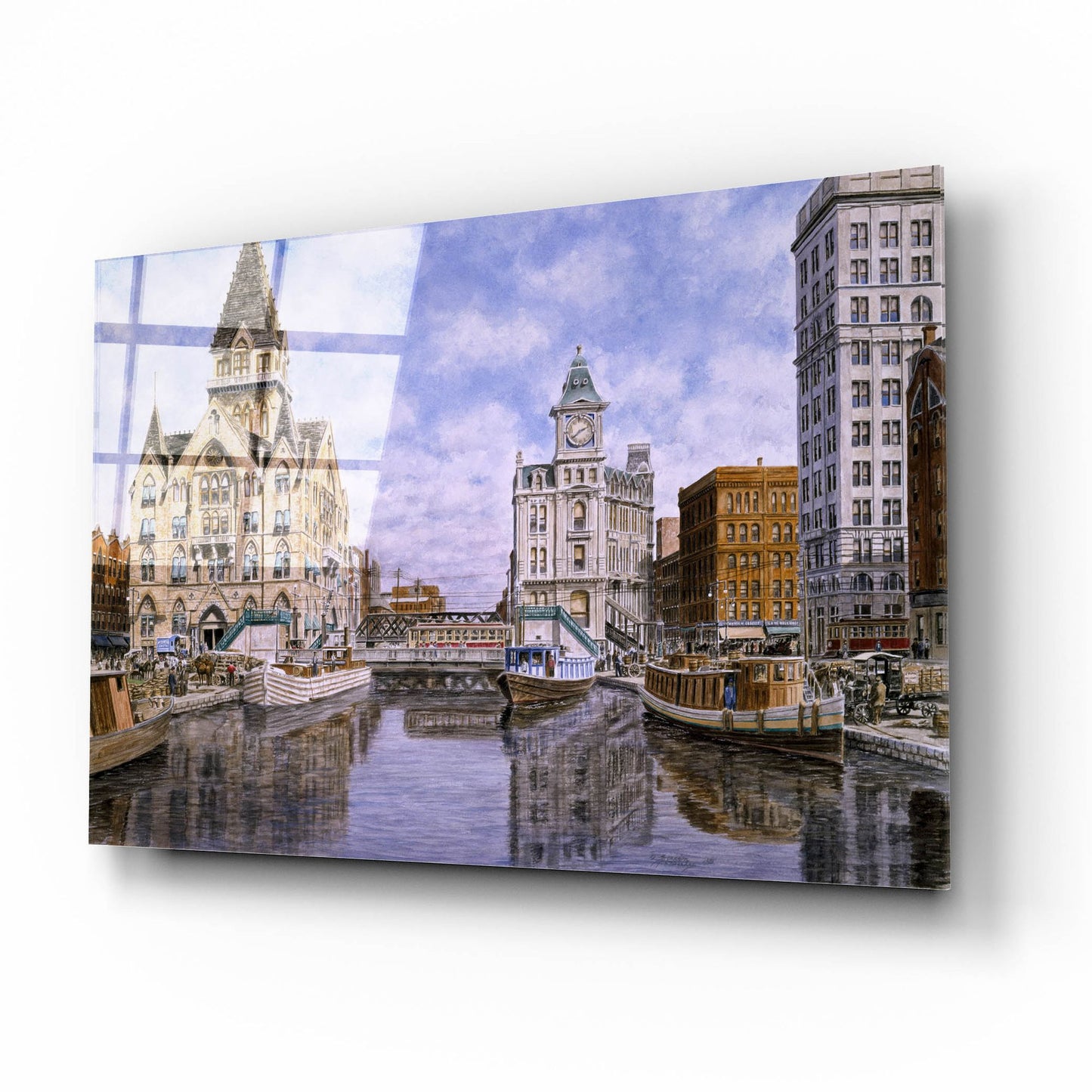 Epic Art 'Dewitt Clinton Square, Ca. 1907, Syracuse Ny' by Stanton Manolakas, Acrylic Glass Wall Art,16x12