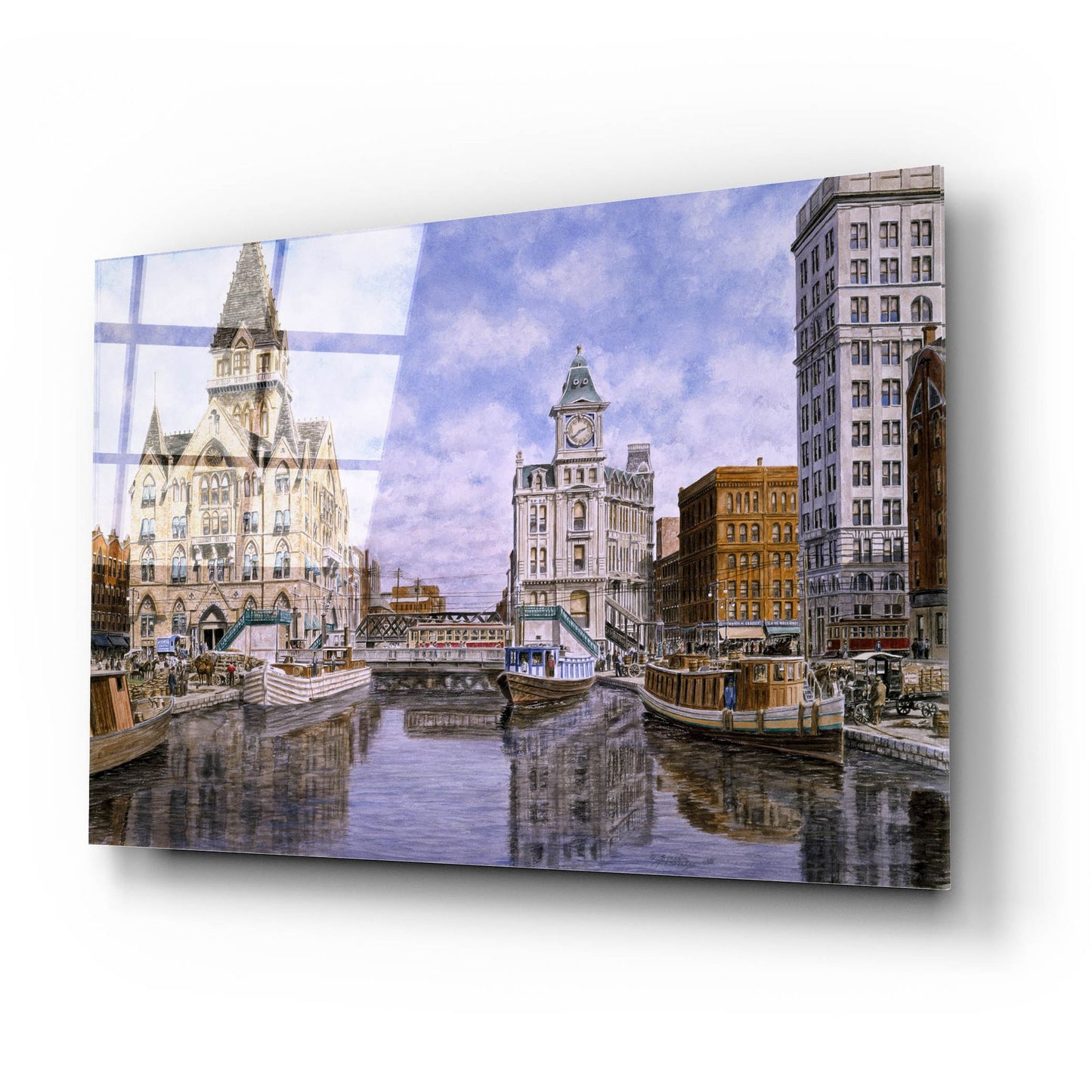 Epic Art 'Dewitt Clinton Square, Ca. 1907, Syracuse Ny' by Stanton Manolakas, Acrylic Glass Wall Art,24x16