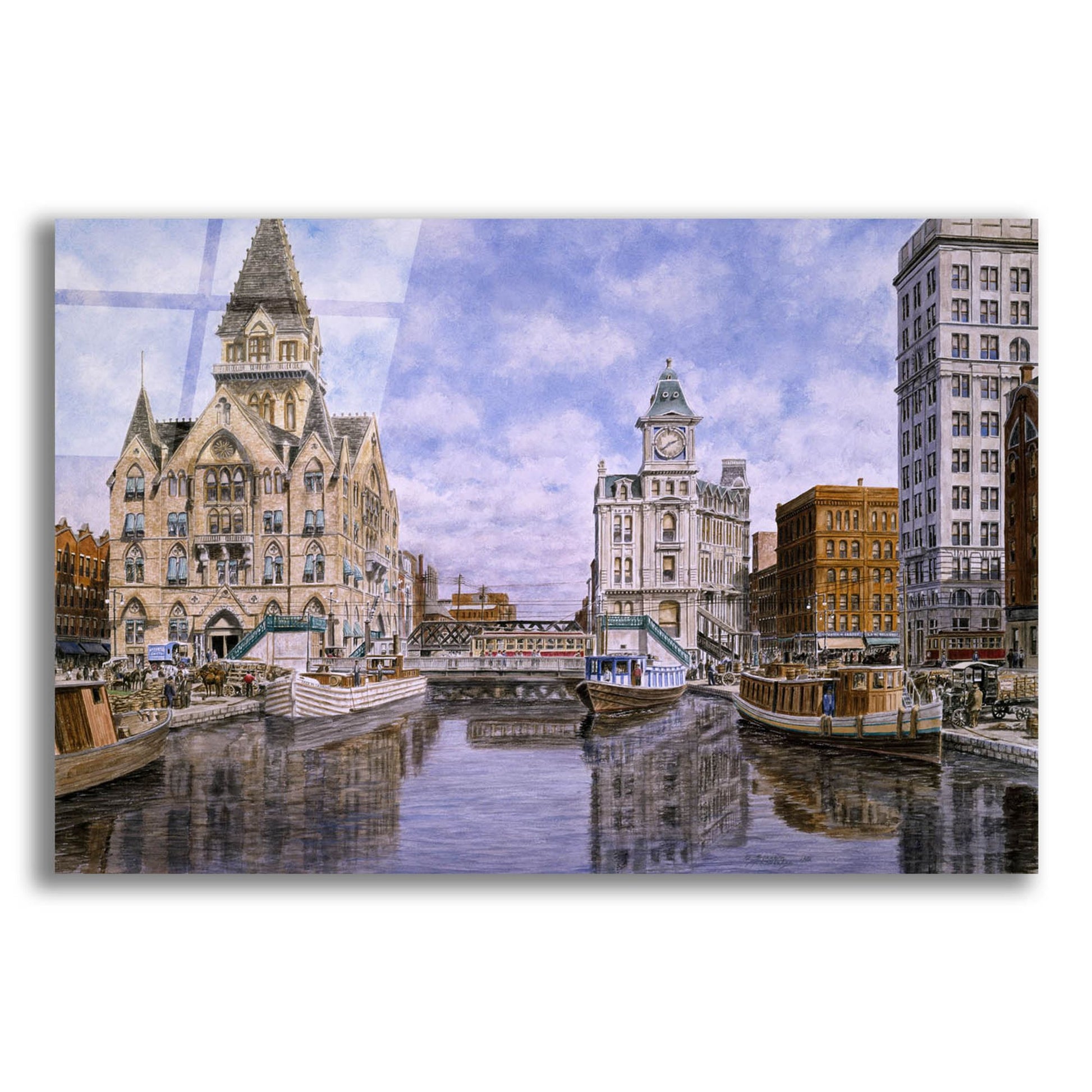 Epic Art 'Dewitt Clinton Square, Ca. 1907, Syracuse Ny' by Stanton Manolakas, Acrylic Glass Wall Art,24x16