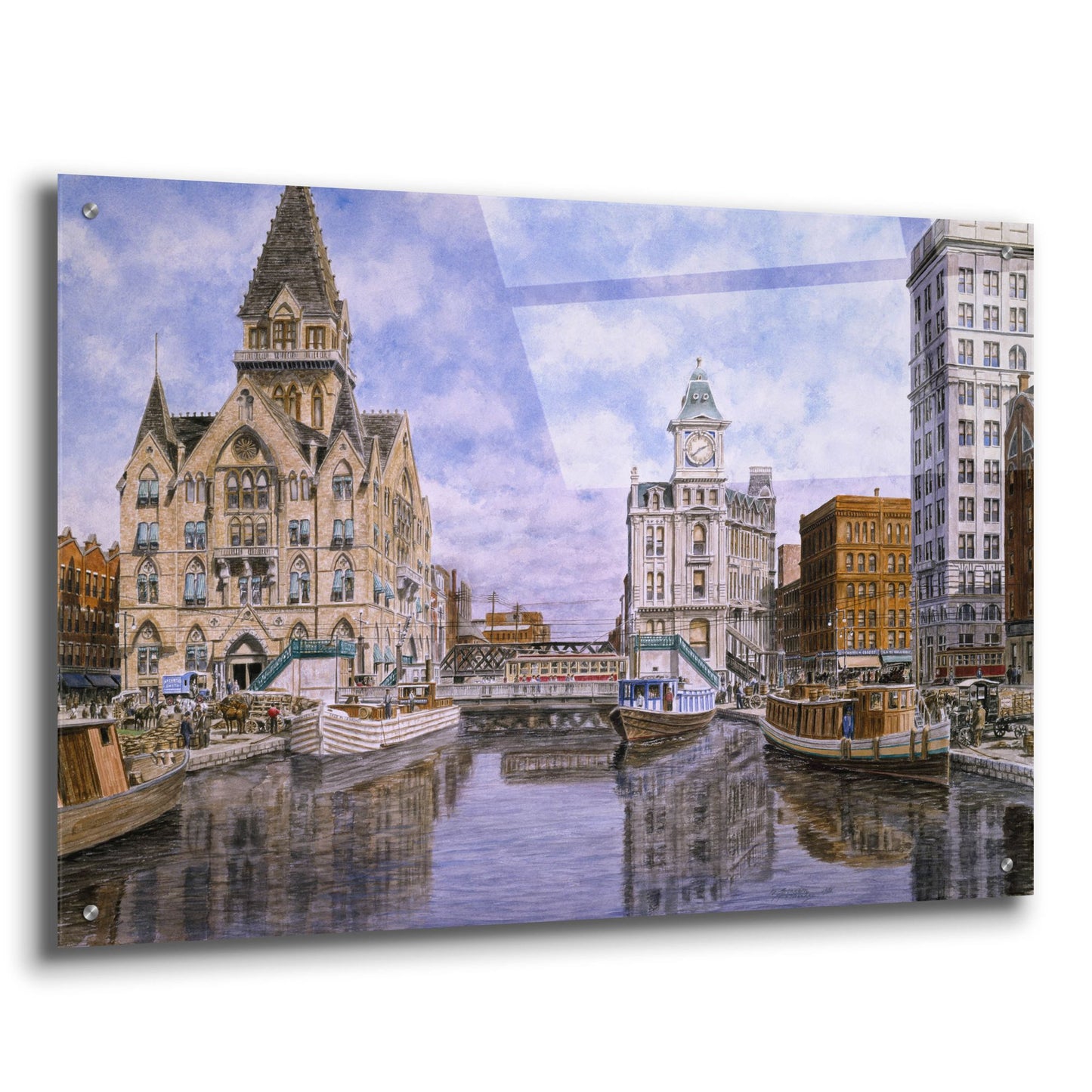 Epic Art 'Dewitt Clinton Square, Ca. 1907, Syracuse Ny' by Stanton Manolakas, Acrylic Glass Wall Art,36x24