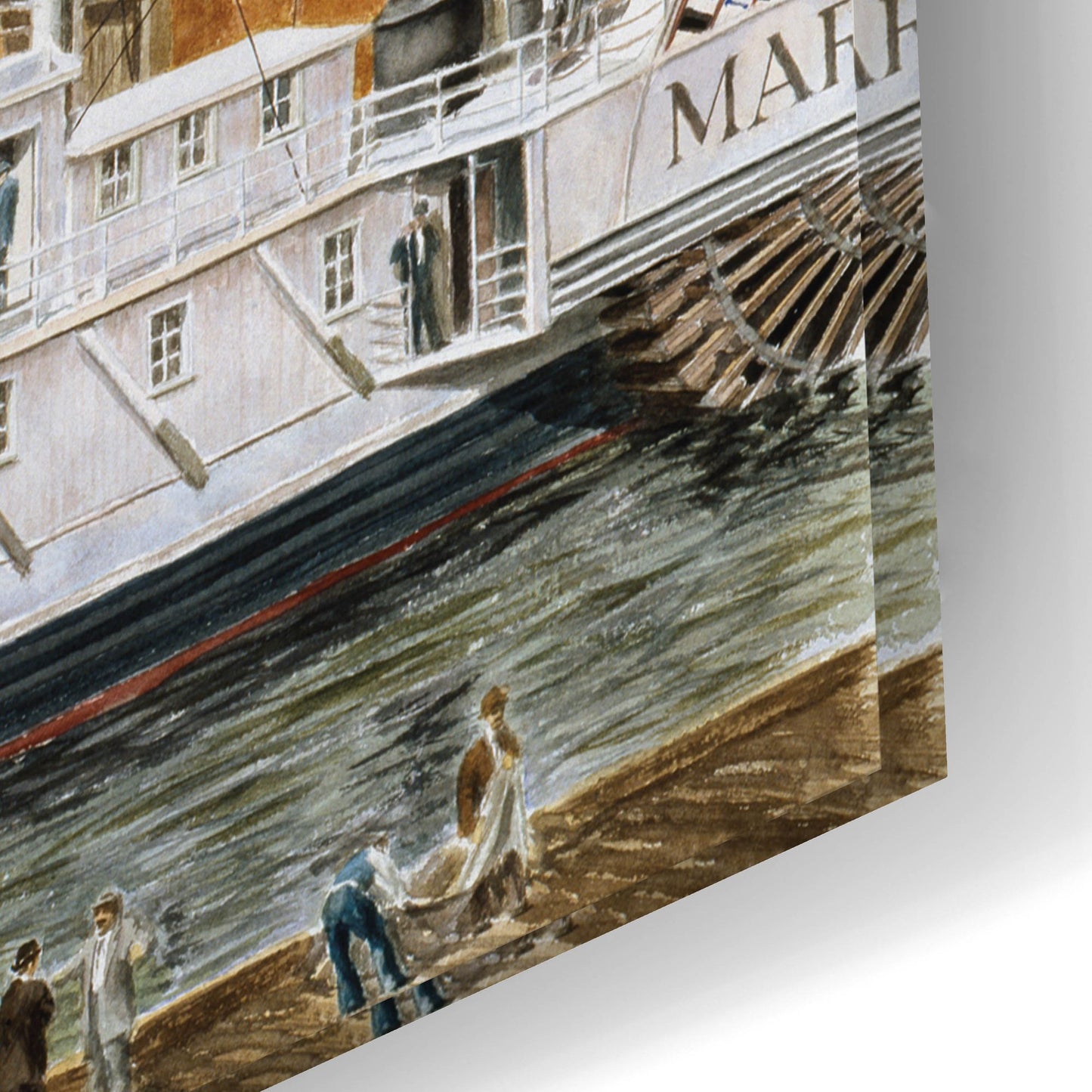 Epic Art 'Wall St. Ferry, Ny' by Stanton Manolakas, Acrylic Glass Wall Art,24x16