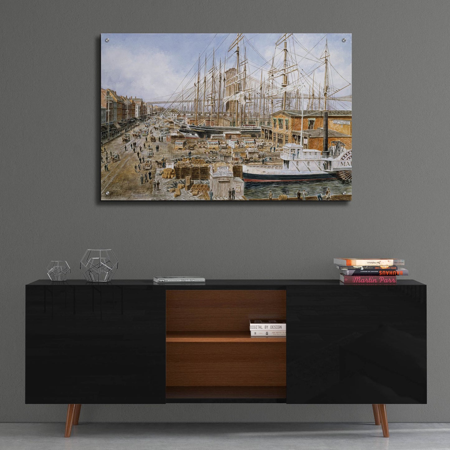 Epic Art 'Wall St. Ferry, Ny' by Stanton Manolakas, Acrylic Glass Wall Art,36x24