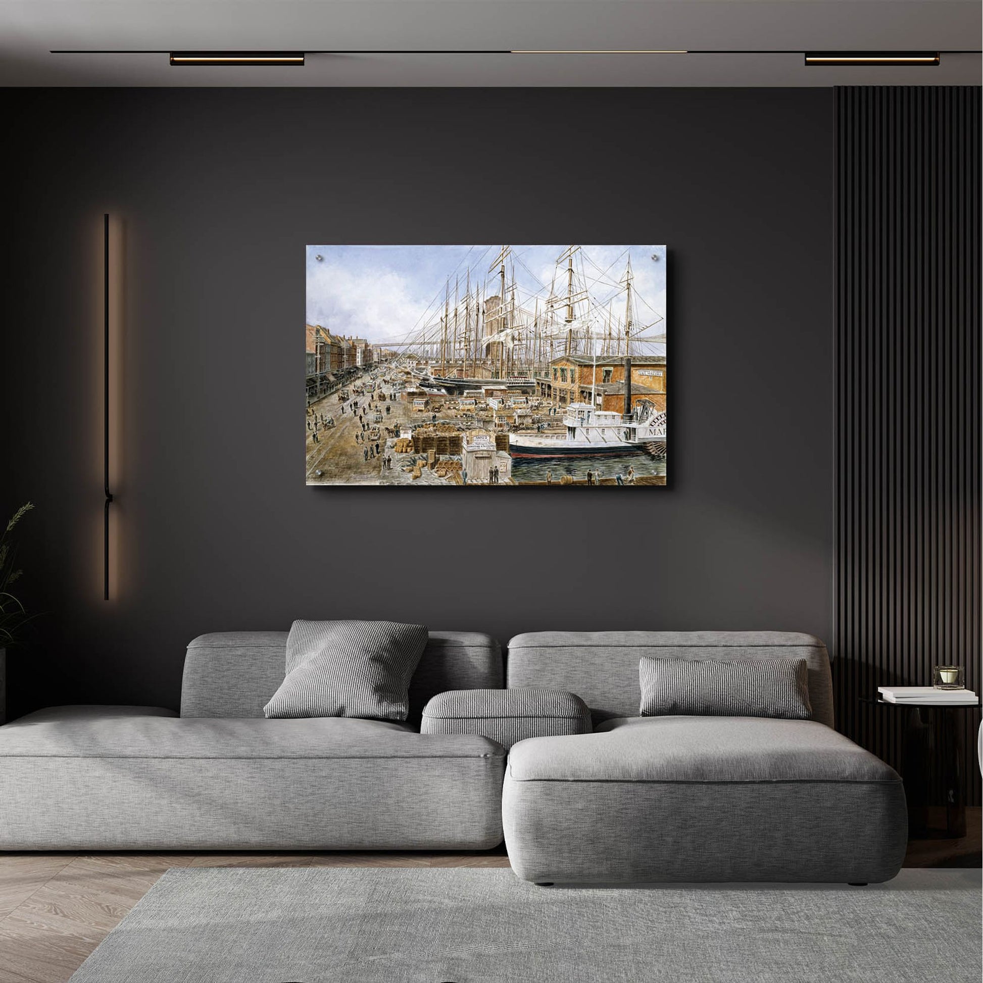 Epic Art 'Wall St. Ferry, Ny' by Stanton Manolakas, Acrylic Glass Wall Art,36x24