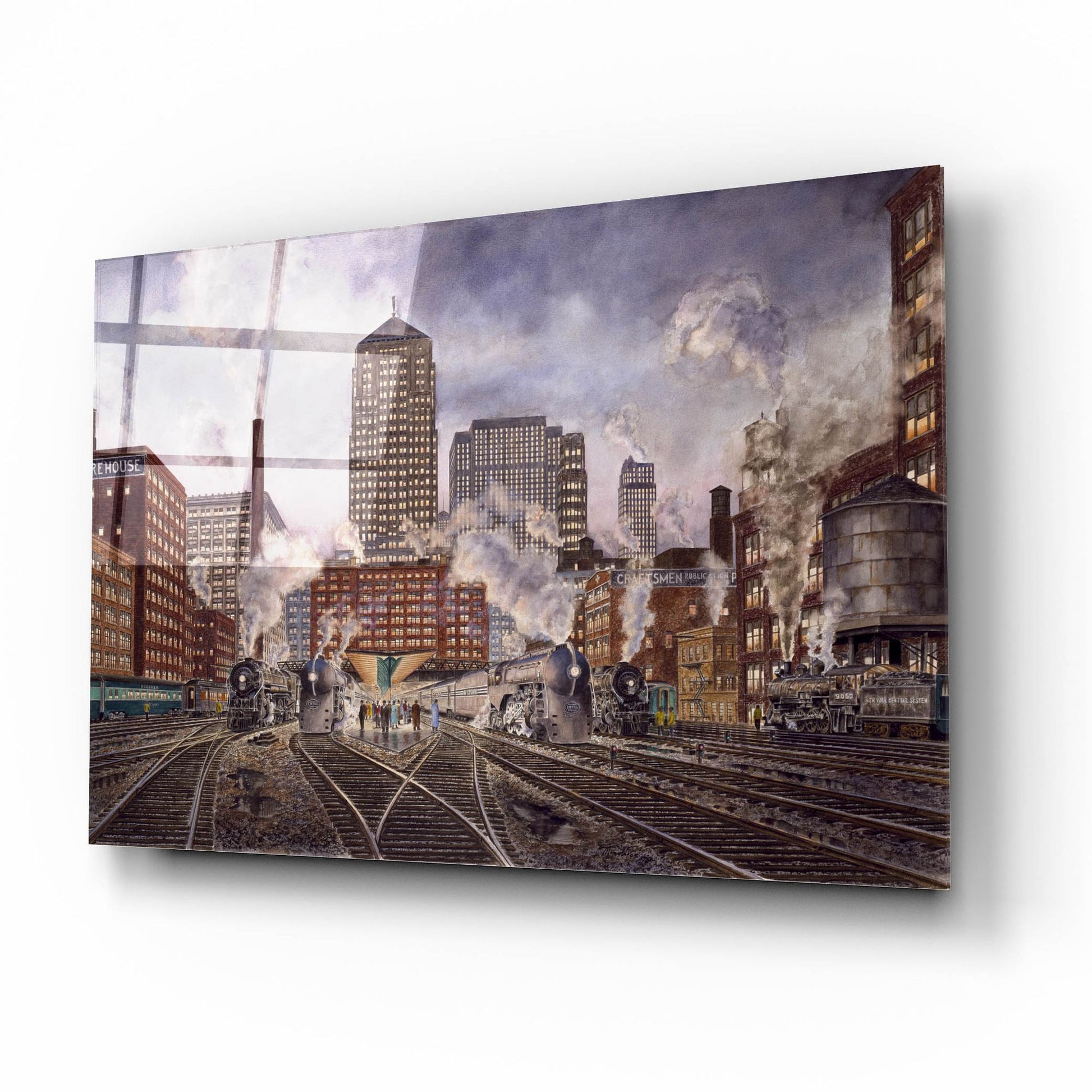 Epic Art '20Th Century Ltd., Leaving Chicago' by Stanton Manolakas, Acrylic Glass Wall Art,16x12