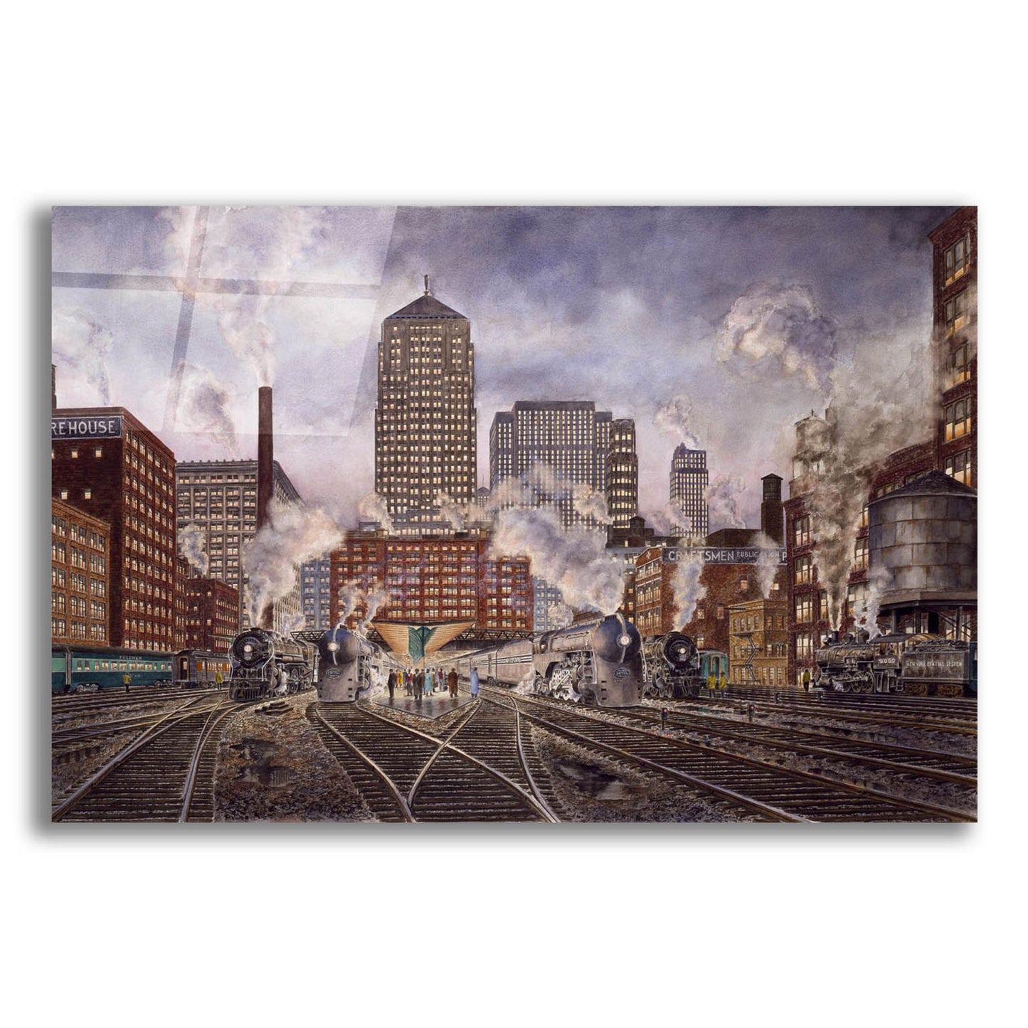 Epic Art '20Th Century Ltd., Leaving Chicago' by Stanton Manolakas, Acrylic Glass Wall Art,16x12