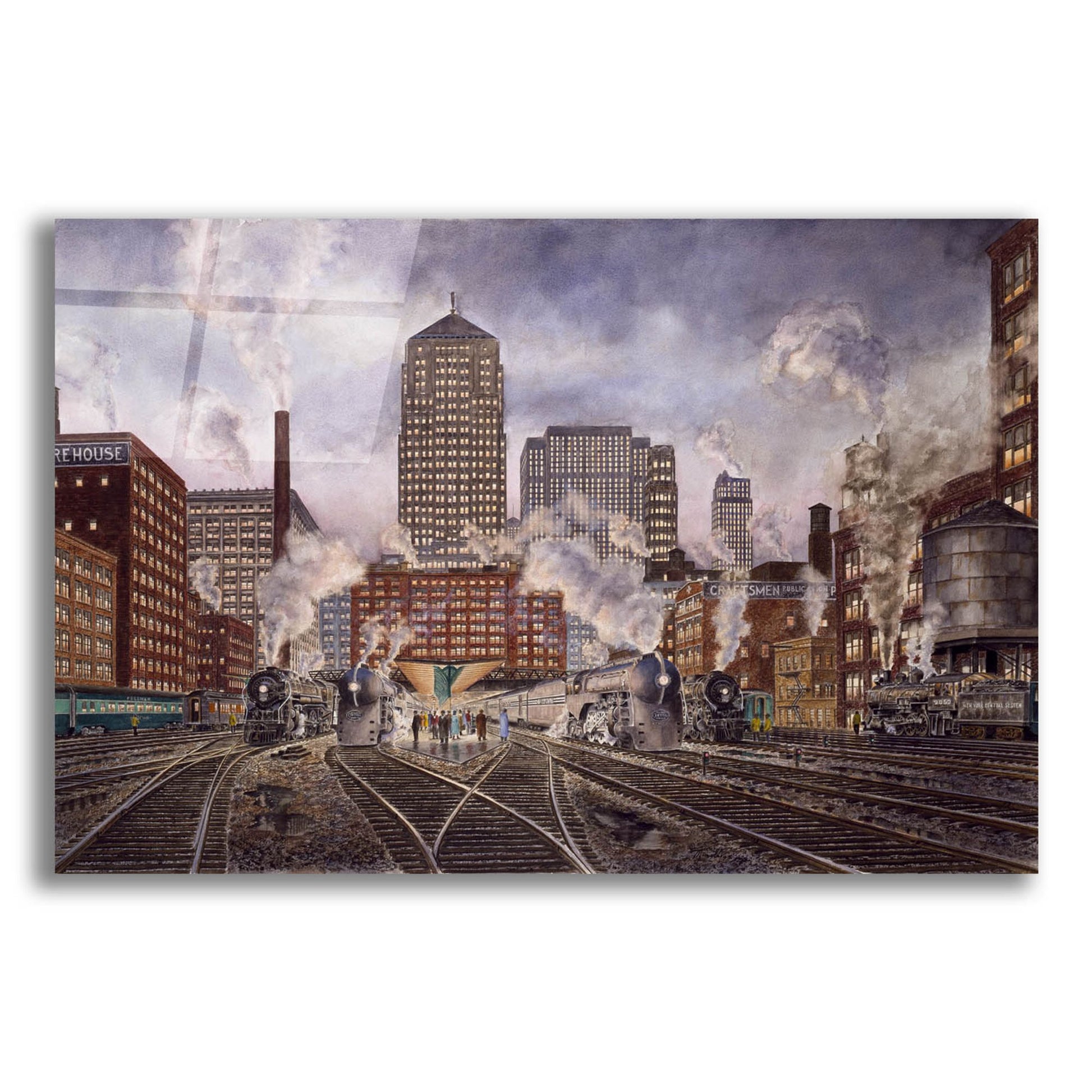 Epic Art '20Th Century Ltd., Leaving Chicago' by Stanton Manolakas, Acrylic Glass Wall Art,16x12