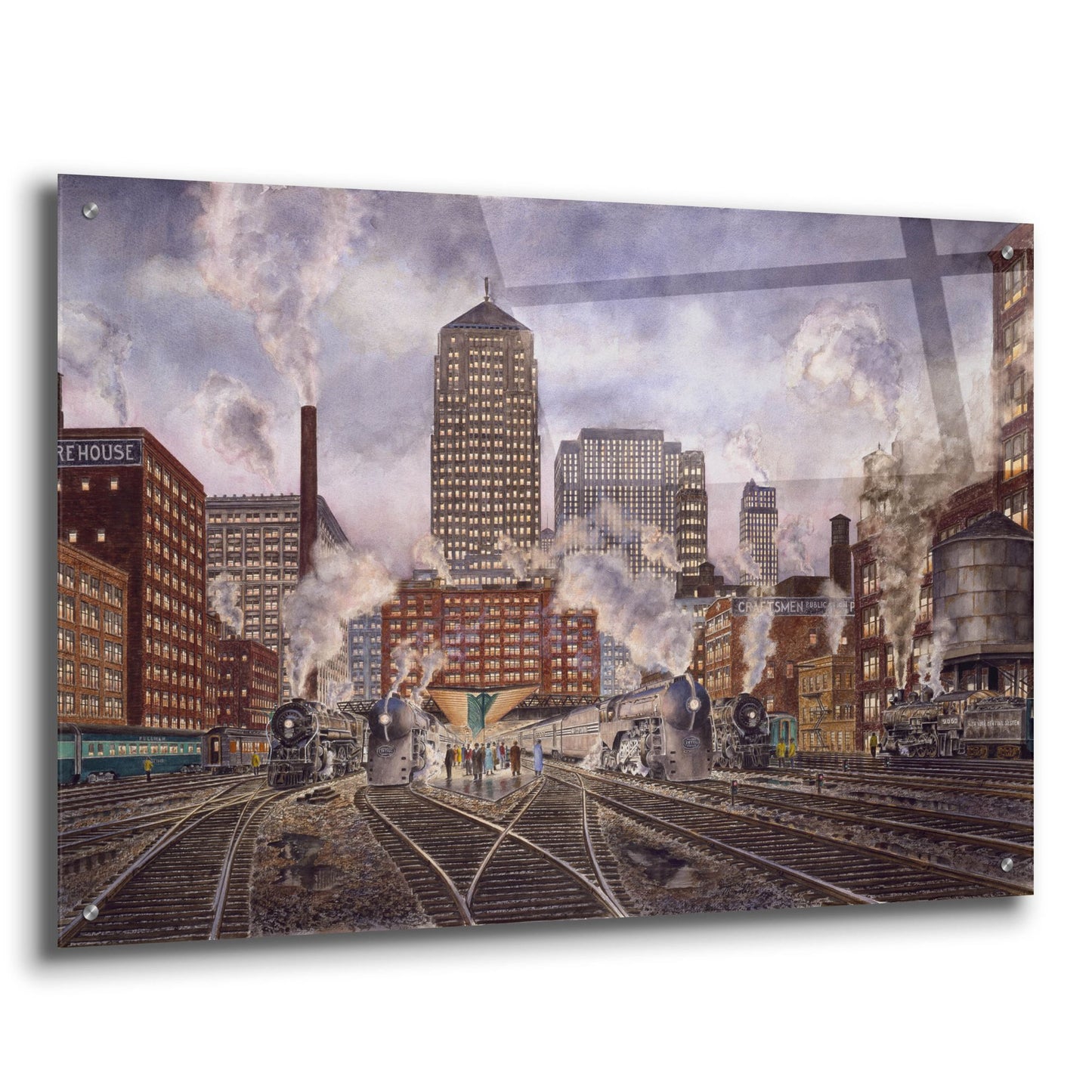 Epic Art '20Th Century Ltd., Leaving Chicago' by Stanton Manolakas, Acrylic Glass Wall Art,36x24