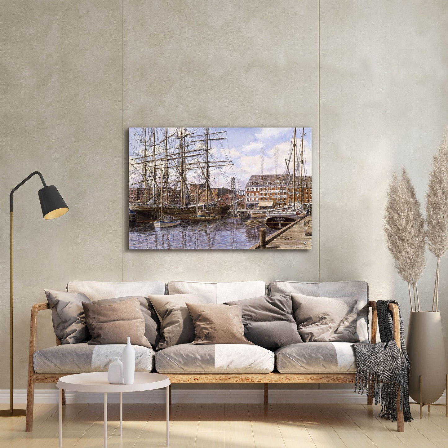 Epic Art 'NYC, Pier 28 Ca. 1876' by Stanton Manolakas, Acrylic Glass Wall Art,36x24