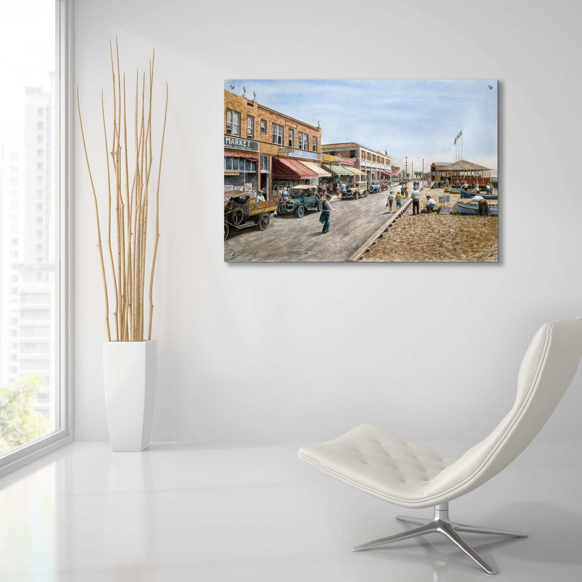 Epic Art 'Newport Beach, Ca 1926' by Stanton Manolakas, Acrylic Glass Wall Art,36x24