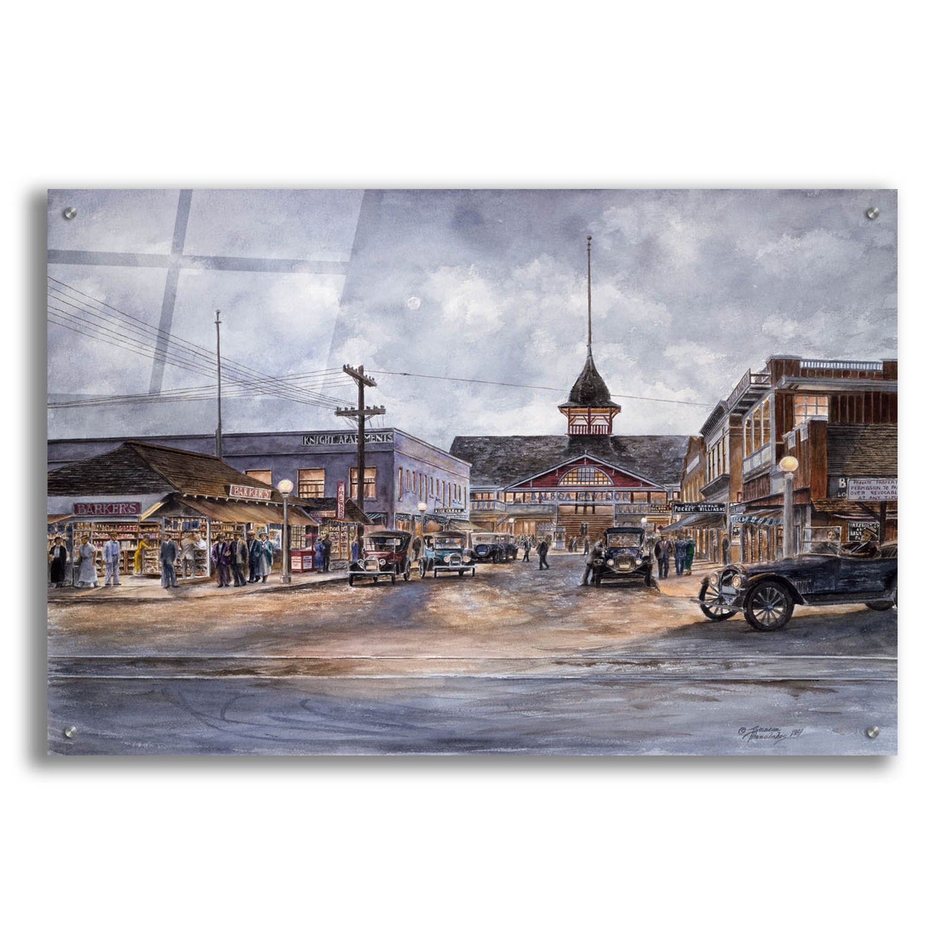 Epic Art 'Balboa By Moonlight, Ca 1920' by Stanton Manolakas, Acrylic Glass Wall Art,36x24