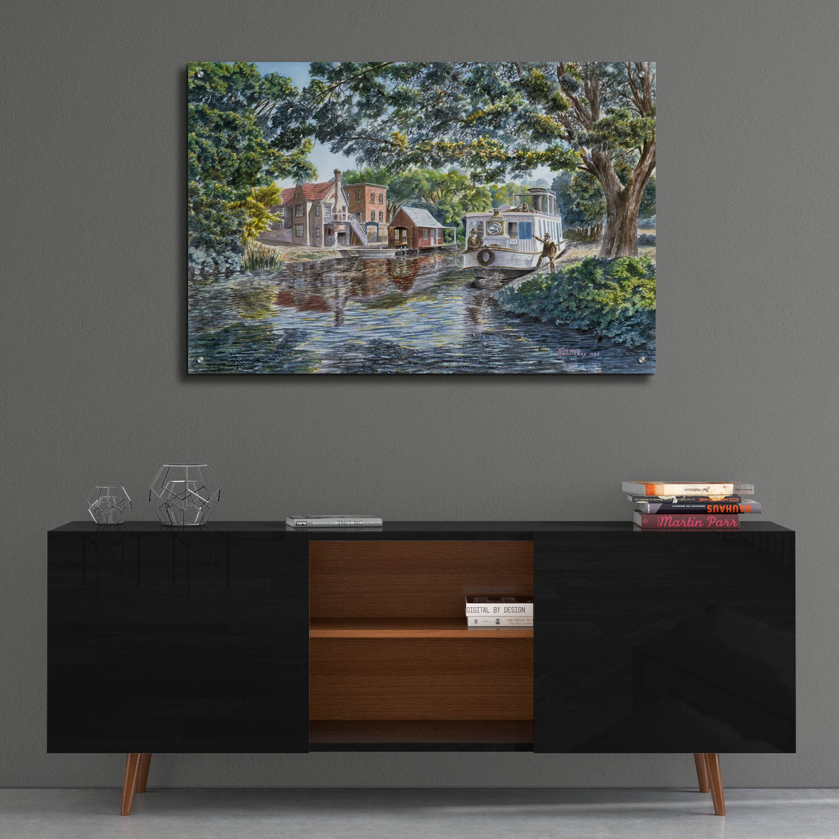 Epic Art 'The Excursion Boat' by Stanton Manolakas, Acrylic Glass Wall Art,36x24