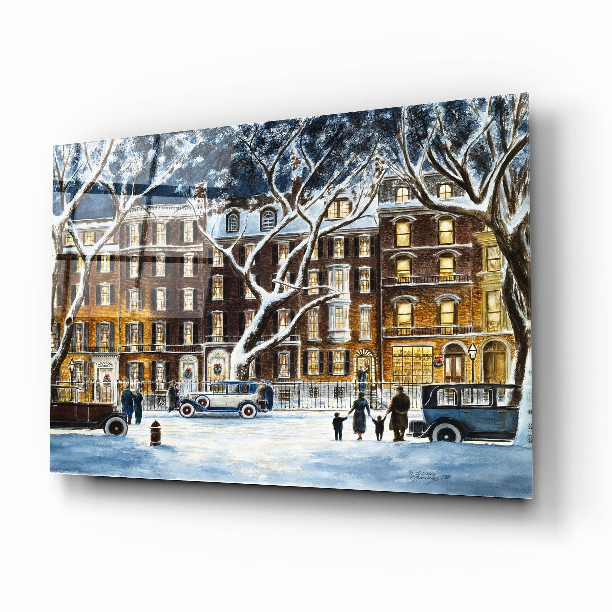 Epic Art 'Beacon Street, Ma. 1926' by Stanton Manolakas, Acrylic Glass Wall Art,16x12