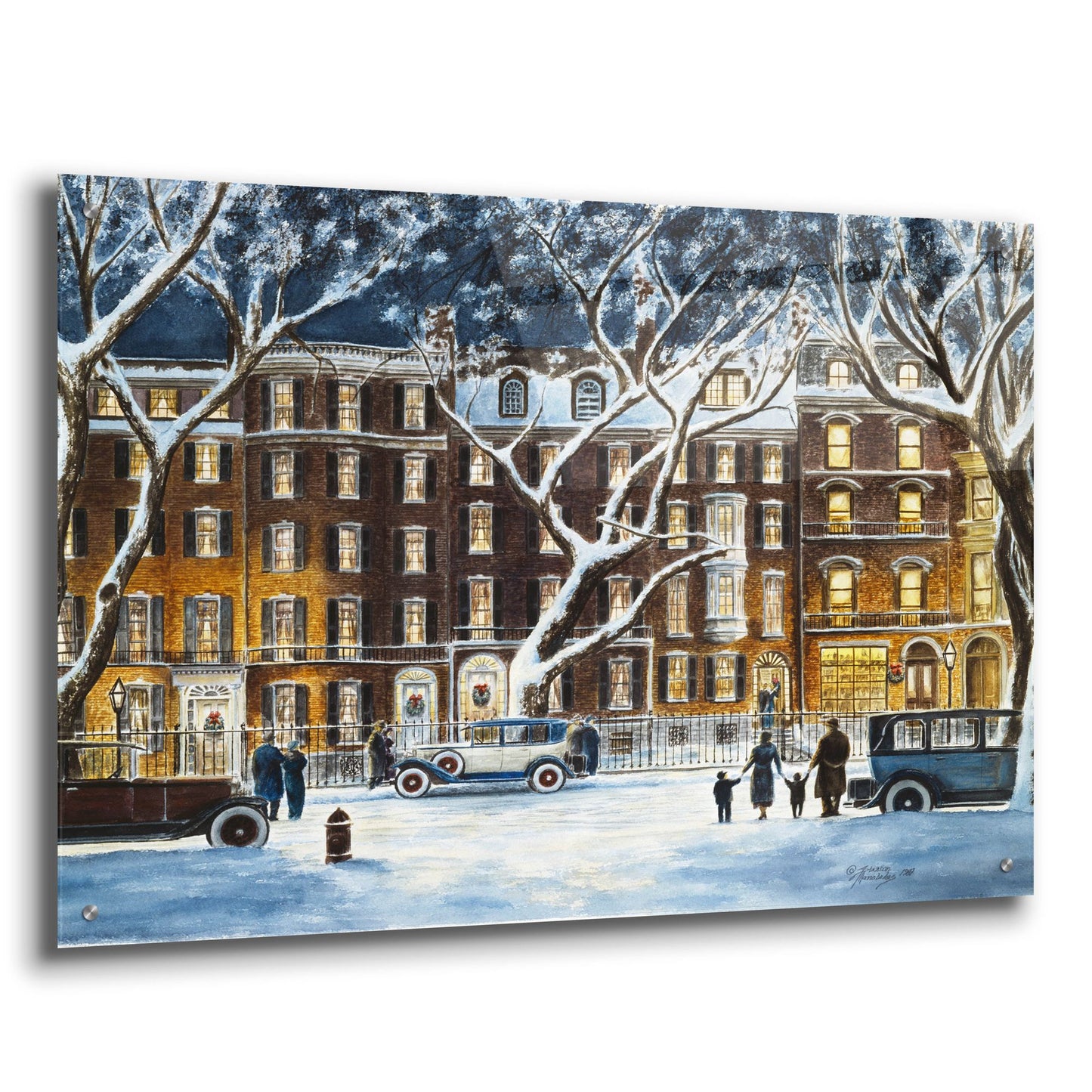 Epic Art 'Beacon Street, Ma. 1926' by Stanton Manolakas, Acrylic Glass Wall Art,36x24