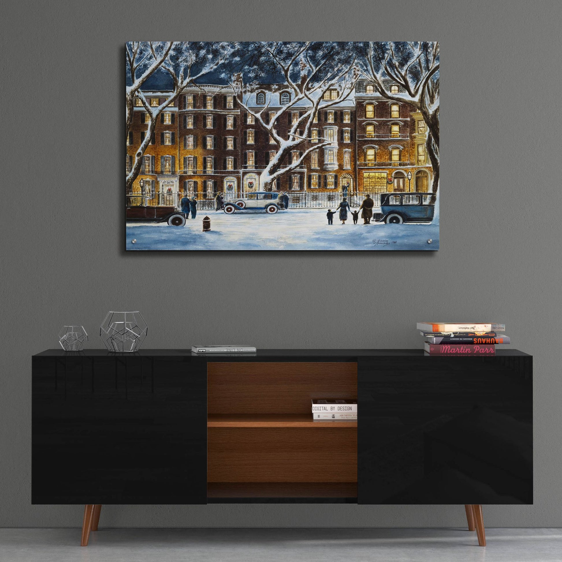 Epic Art 'Beacon Street, Ma. 1926' by Stanton Manolakas, Acrylic Glass Wall Art,36x24