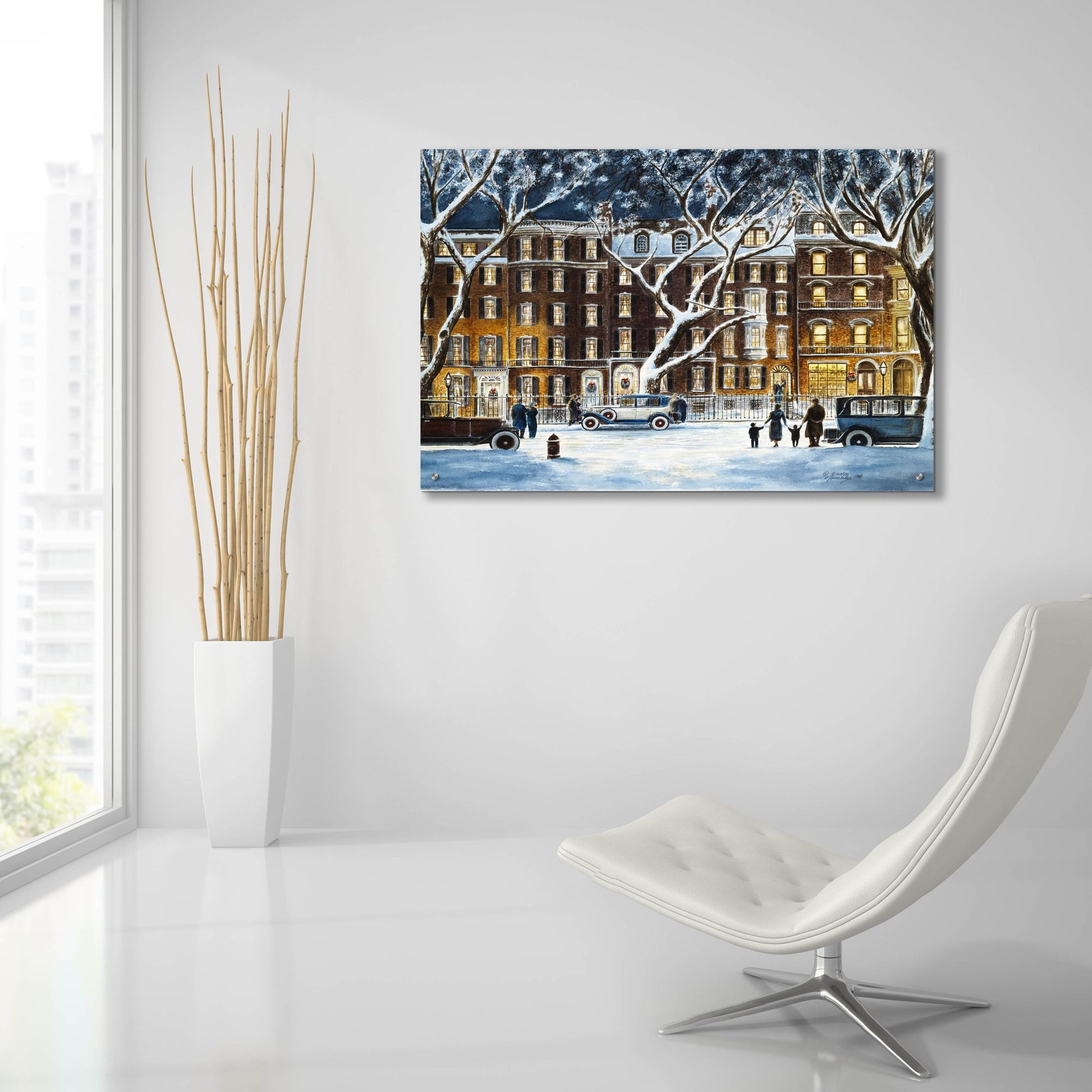 Epic Art 'Beacon Street, Ma. 1926' by Stanton Manolakas, Acrylic Glass Wall Art,36x24