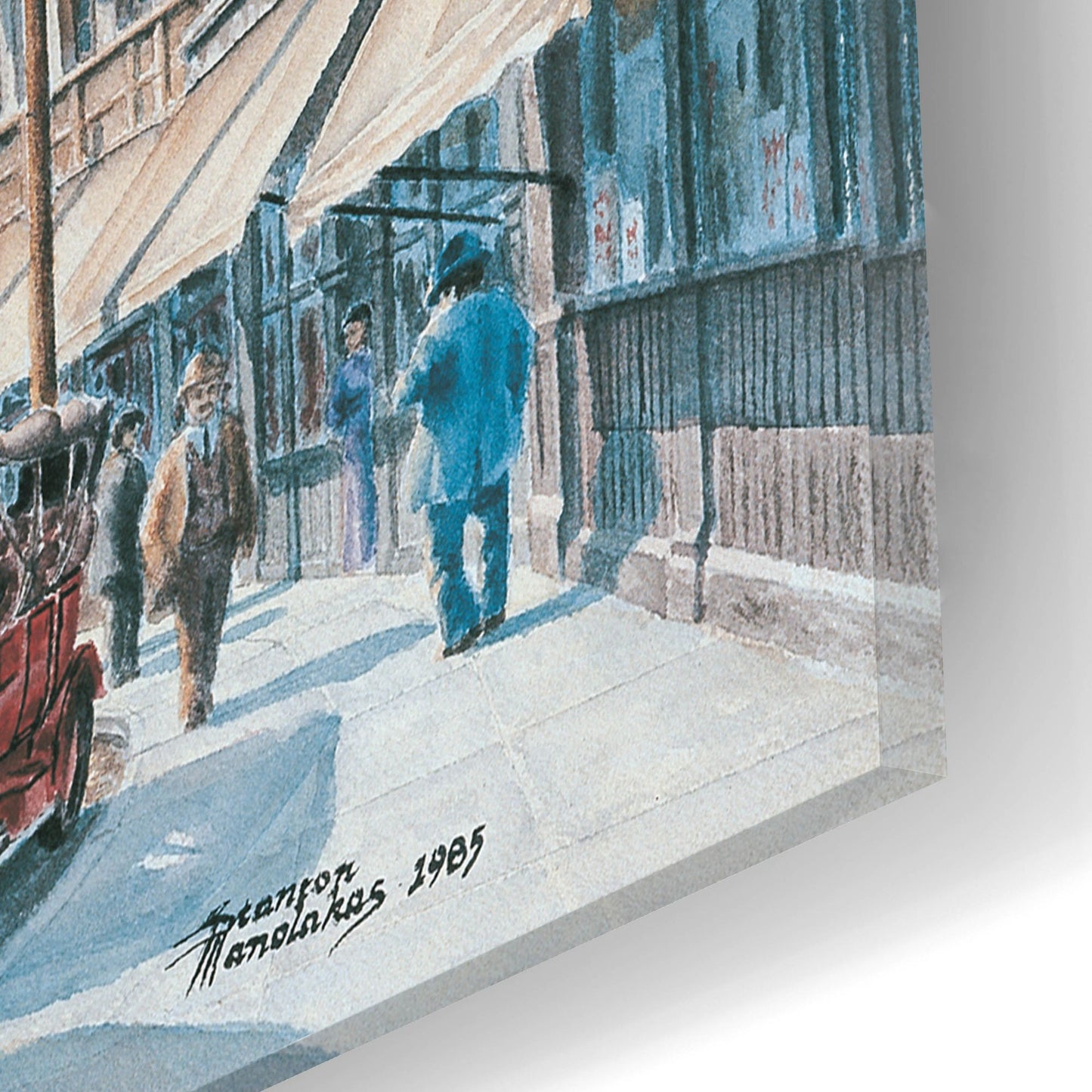 Epic Art 'Looking South On Spring St., Ca. 1909' by Stanton Manolakas, Acrylic Glass Wall Art,16x12