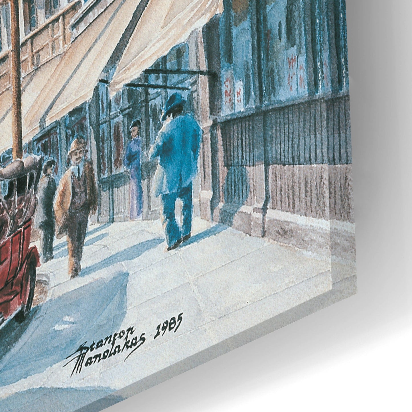 Epic Art 'Looking South On Spring St., Ca. 1909' by Stanton Manolakas, Acrylic Glass Wall Art,24x16