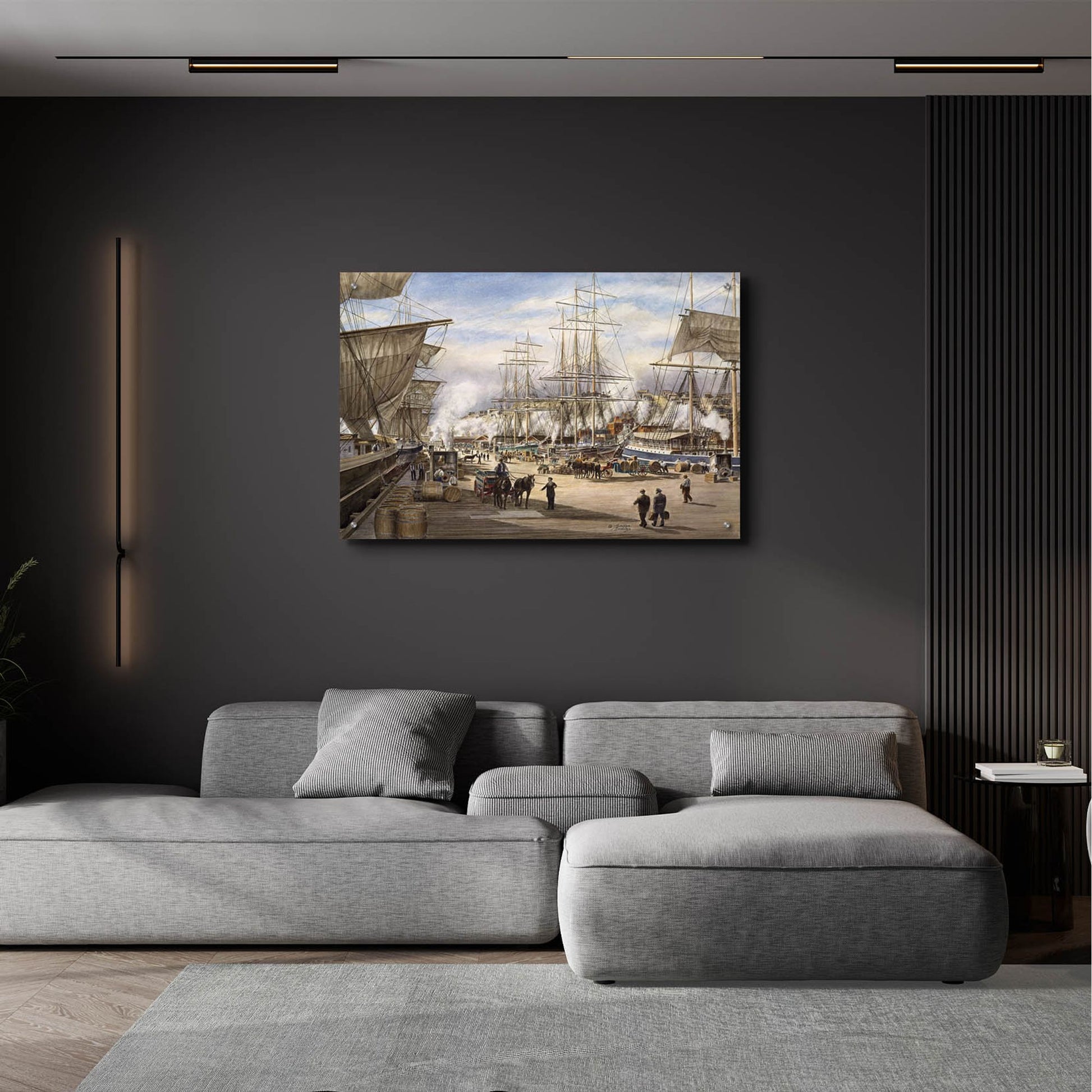 Epic Art 'The Green St. Wharf ' by Stanton Manolakas, Acrylic Glass Wall Art,36x24