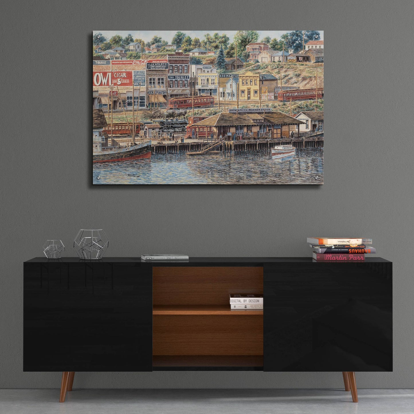 Epic Art 'San Pedro Harbor' by Stanton Manolakas, Acrylic Glass Wall Art,36x24