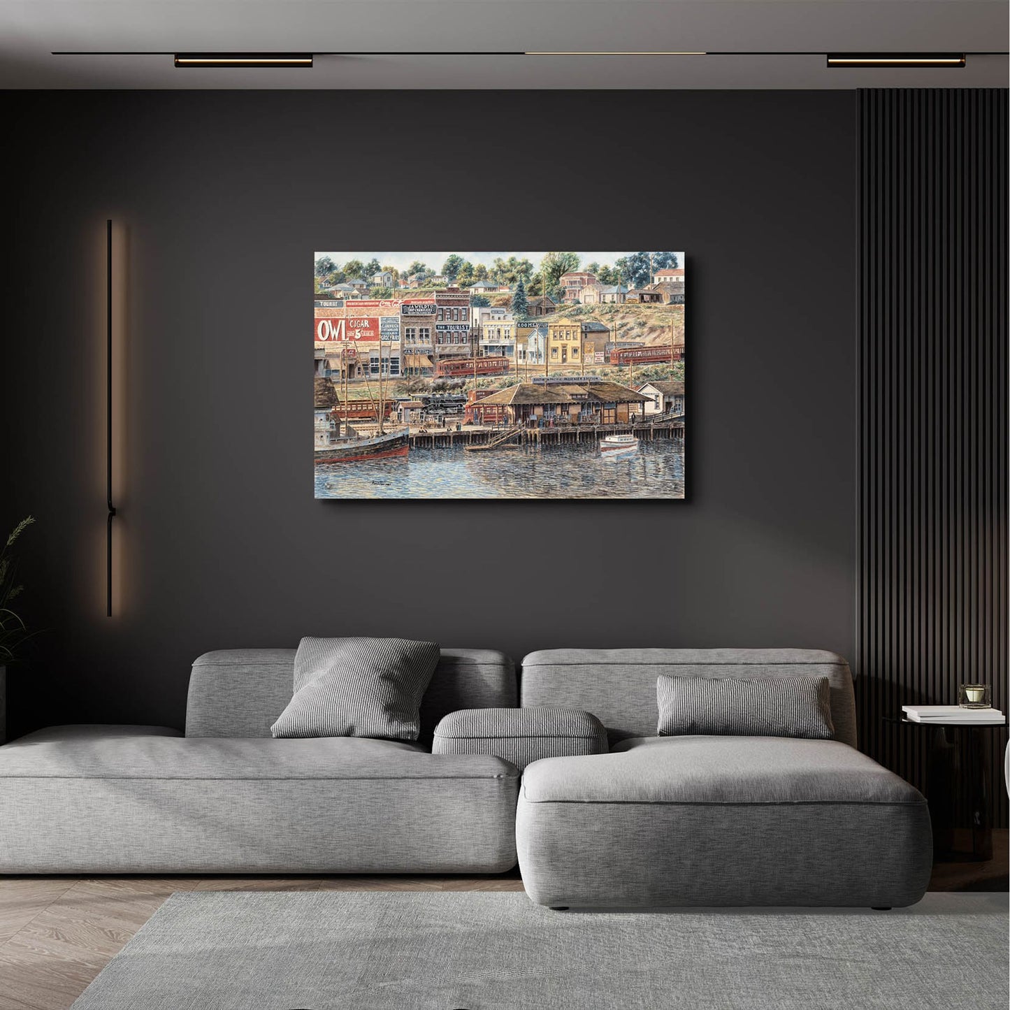 Epic Art 'San Pedro Harbor' by Stanton Manolakas, Acrylic Glass Wall Art,36x24