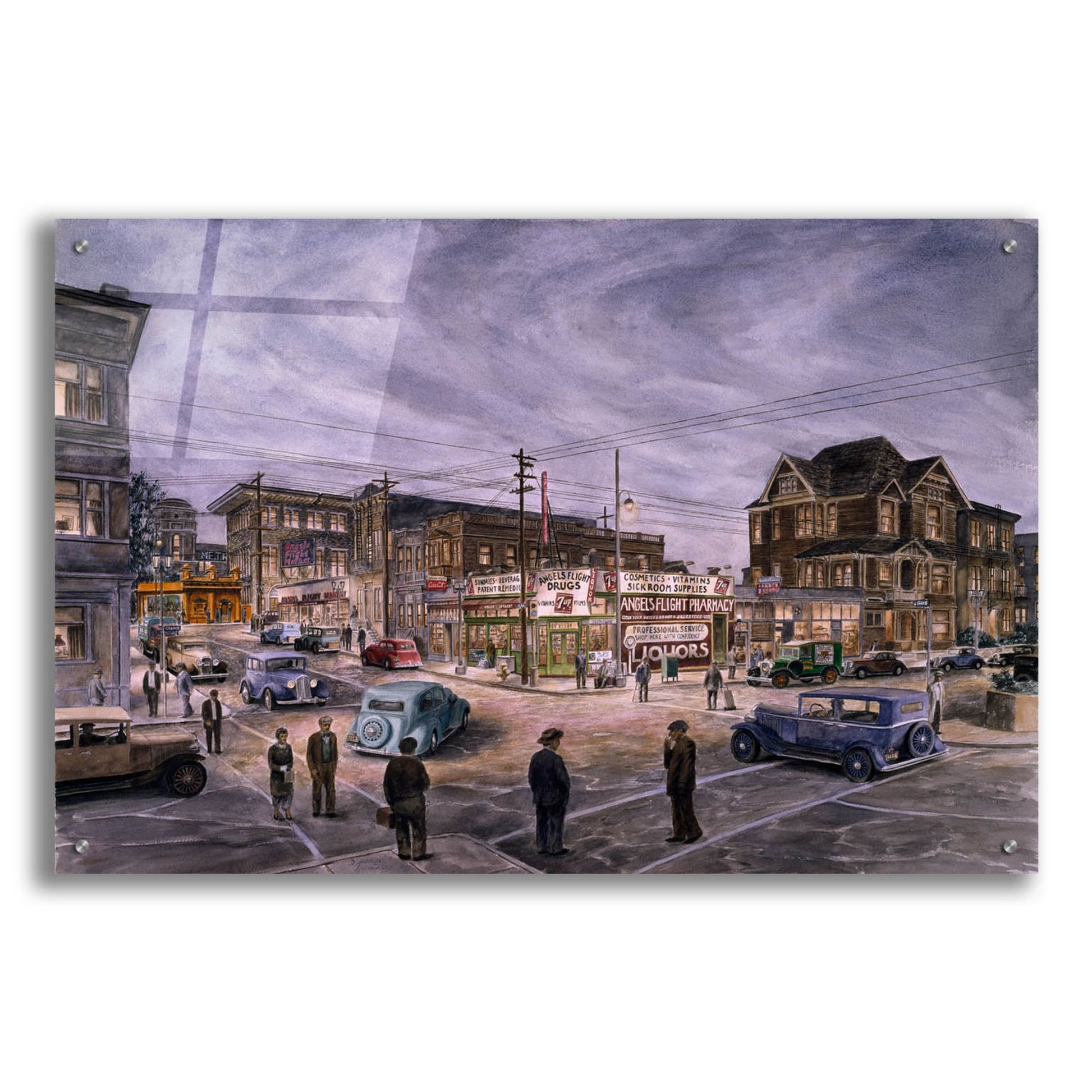 Epic Art 'A Night On Bunker Hill' by Stanton Manolakas, Acrylic Glass Wall Art,36x24