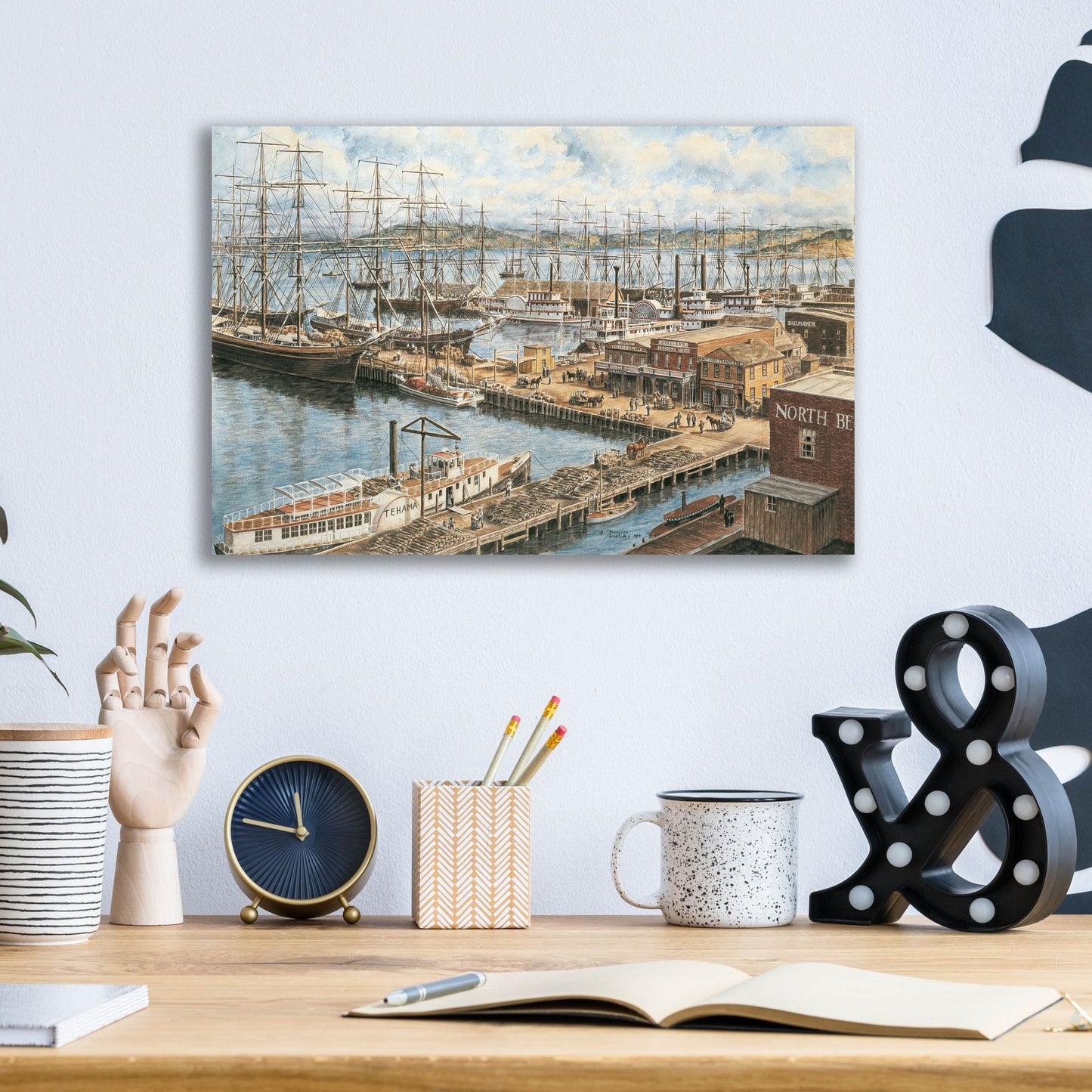 Epic Art 'The Vallejo St. Wharf' by Stanton Manolakas, Acrylic Glass Wall Art,16x12