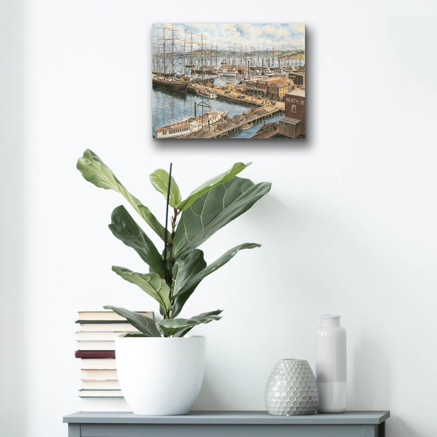 Epic Art 'The Vallejo St. Wharf' by Stanton Manolakas, Acrylic Glass Wall Art,16x12